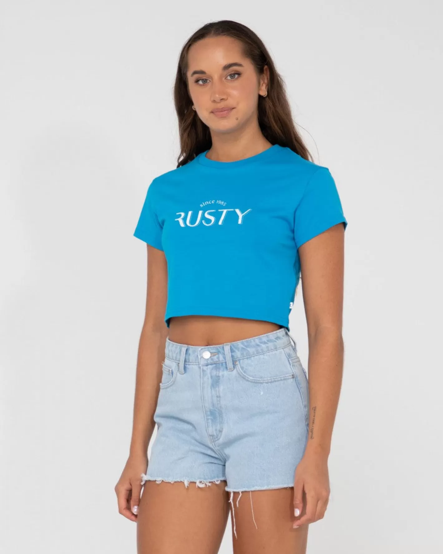 Mujer Rusty Camiseta Para Bebe Con Grafico De Manga Corta 1985