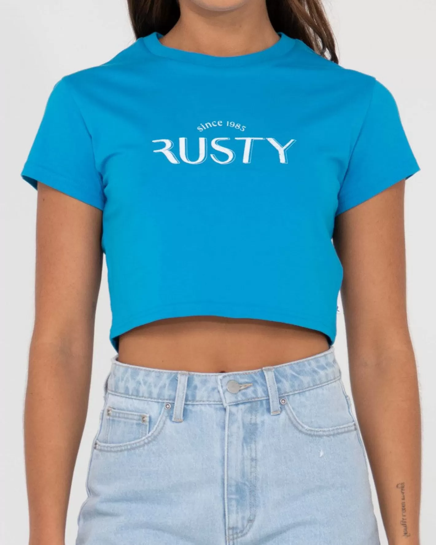Mujer Rusty Camiseta Para Bebe Con Grafico De Manga Corta 1985