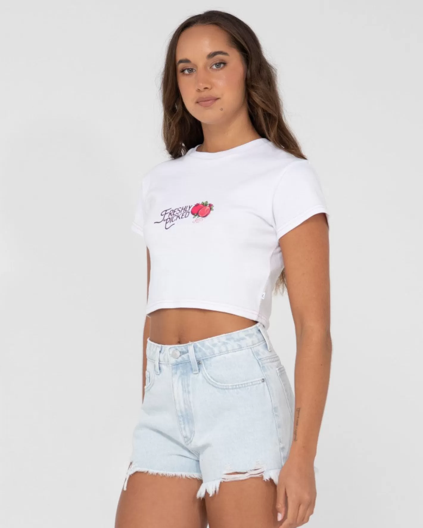 Mujer Rusty Camiseta Para Bebe Con Grafico De Manga Corta Fruitful