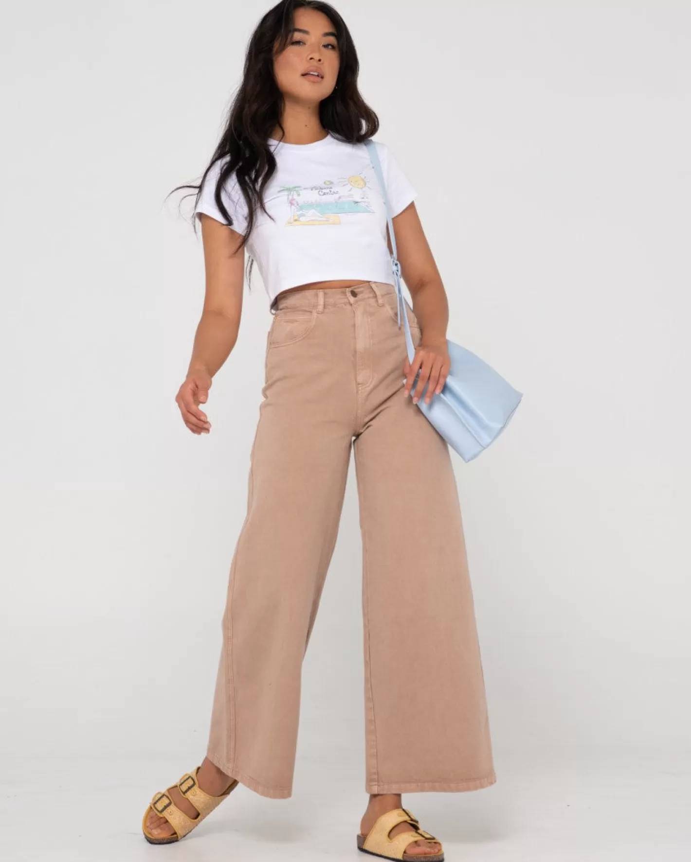 Mujer Rusty Camiseta Para Bebe Con Grafico Organico Junto A La Piscina