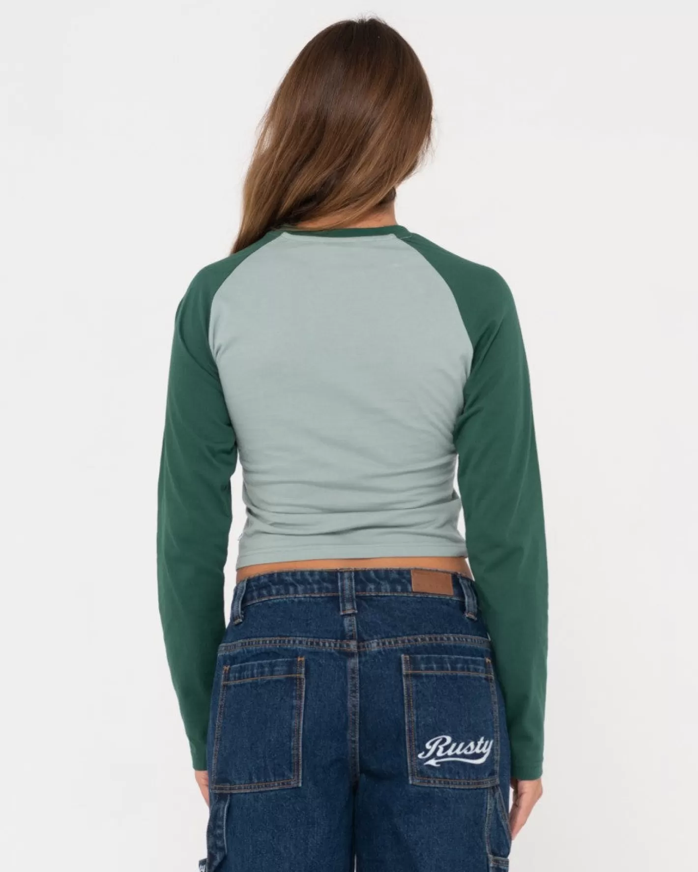 Mujer Rusty Camiseta Para Bebe Norty De Manga Larga Raglan