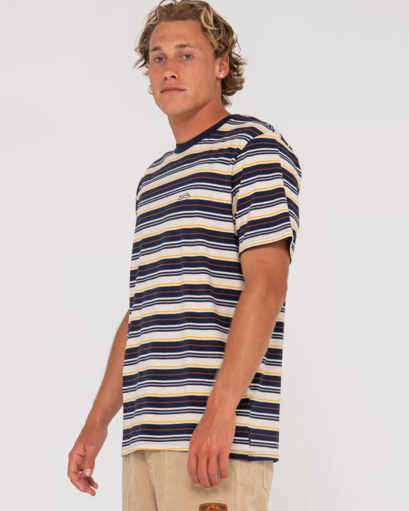 Hombre Rusty Camiseta Richie Rich De Manga Corta A Rayas