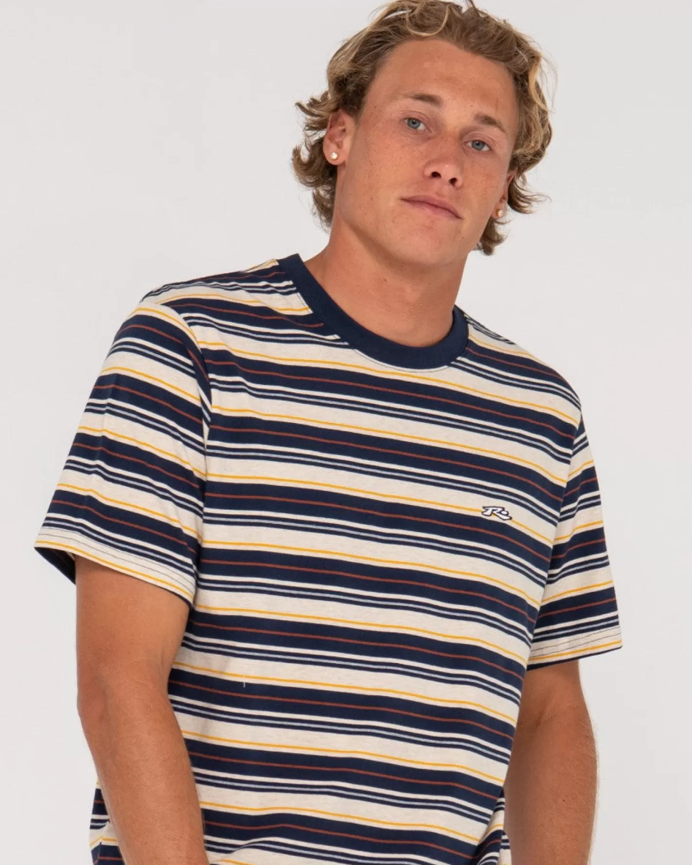 Hombre Rusty Camiseta Richie Rich De Manga Corta A Rayas