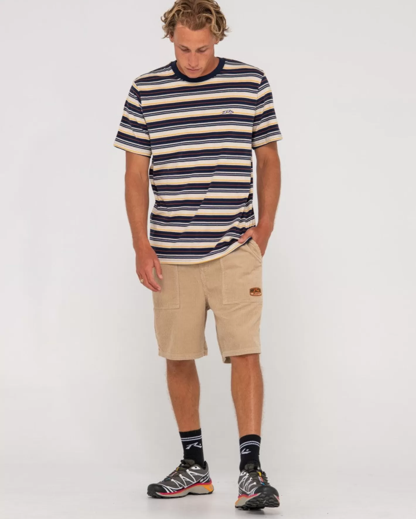 Hombre Rusty Camiseta Richie Rich De Manga Corta A Rayas