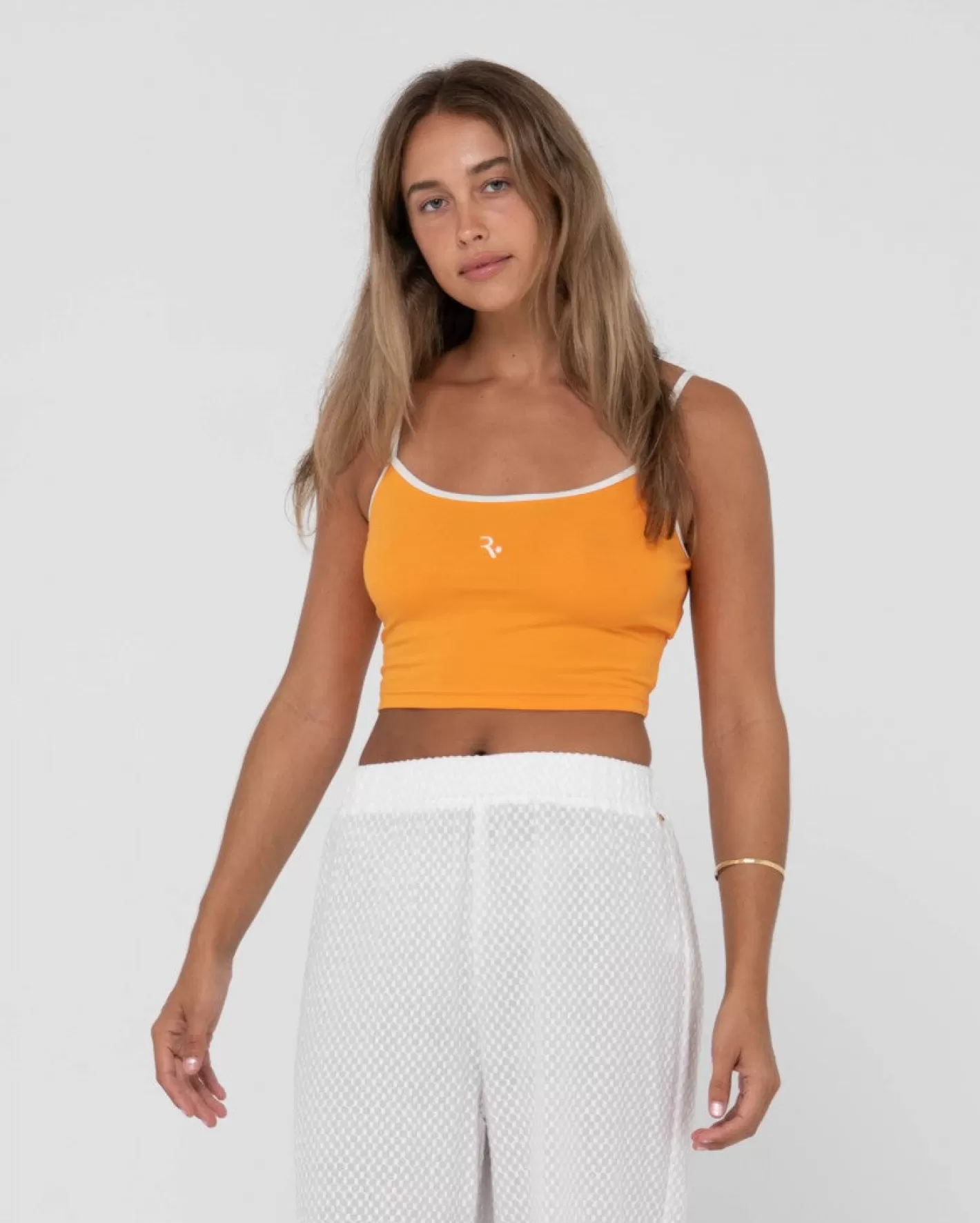 Mujer Rusty Camiseta Sin Mangas Corta En Contraste Charlie Retro