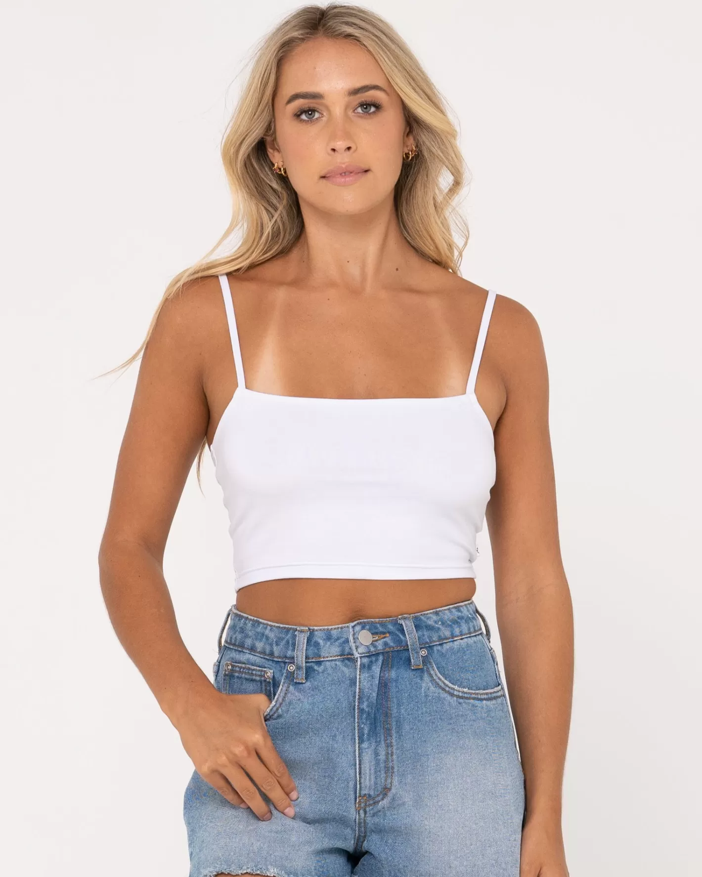 Mujer Rusty Camisola Ajustada De Blanks