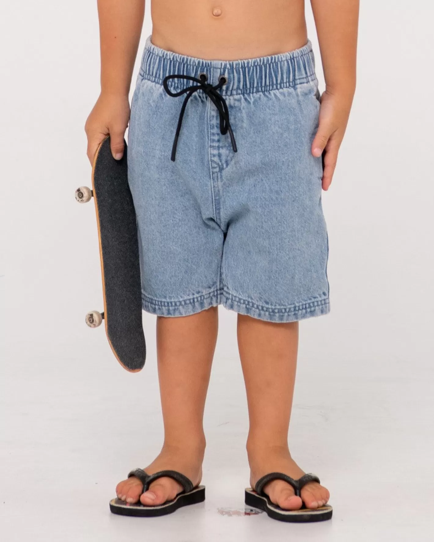 Niños Rusty Carpeta Manila Short Corto Elastico Denim