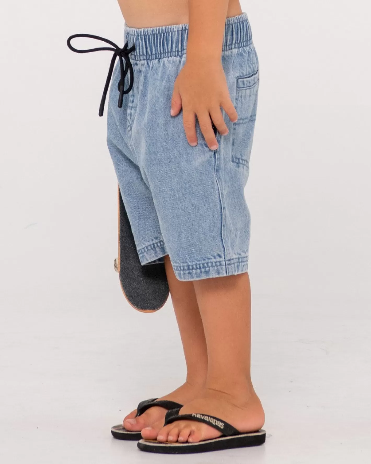 Niños Rusty Carpeta Manila Short Corto Elastico Denim