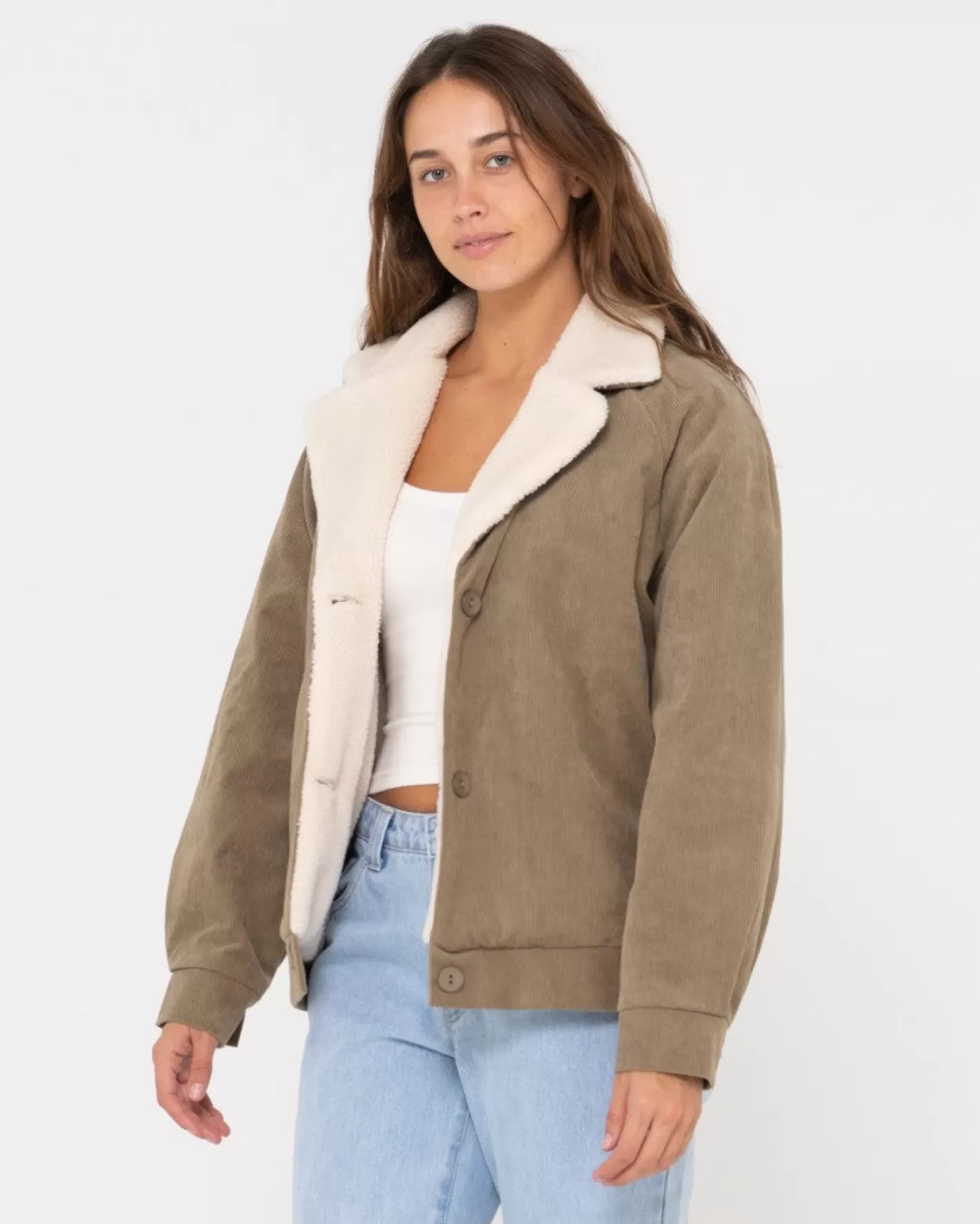 Mujer Rusty Chaqueta De Pana De Corte Relajado De The Secret