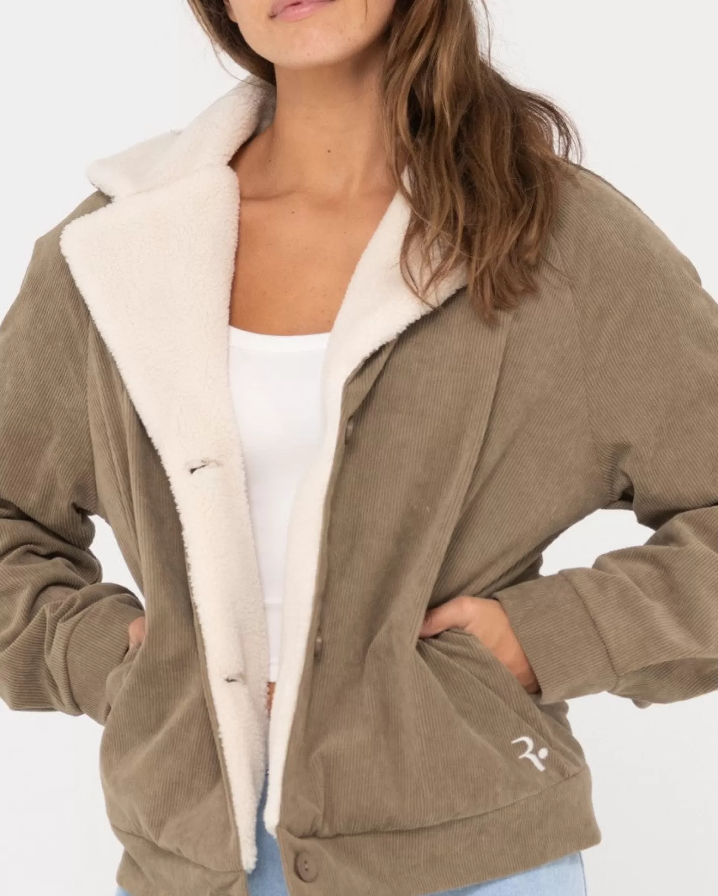 Mujer Rusty Chaqueta De Pana De Corte Relajado De The Secret