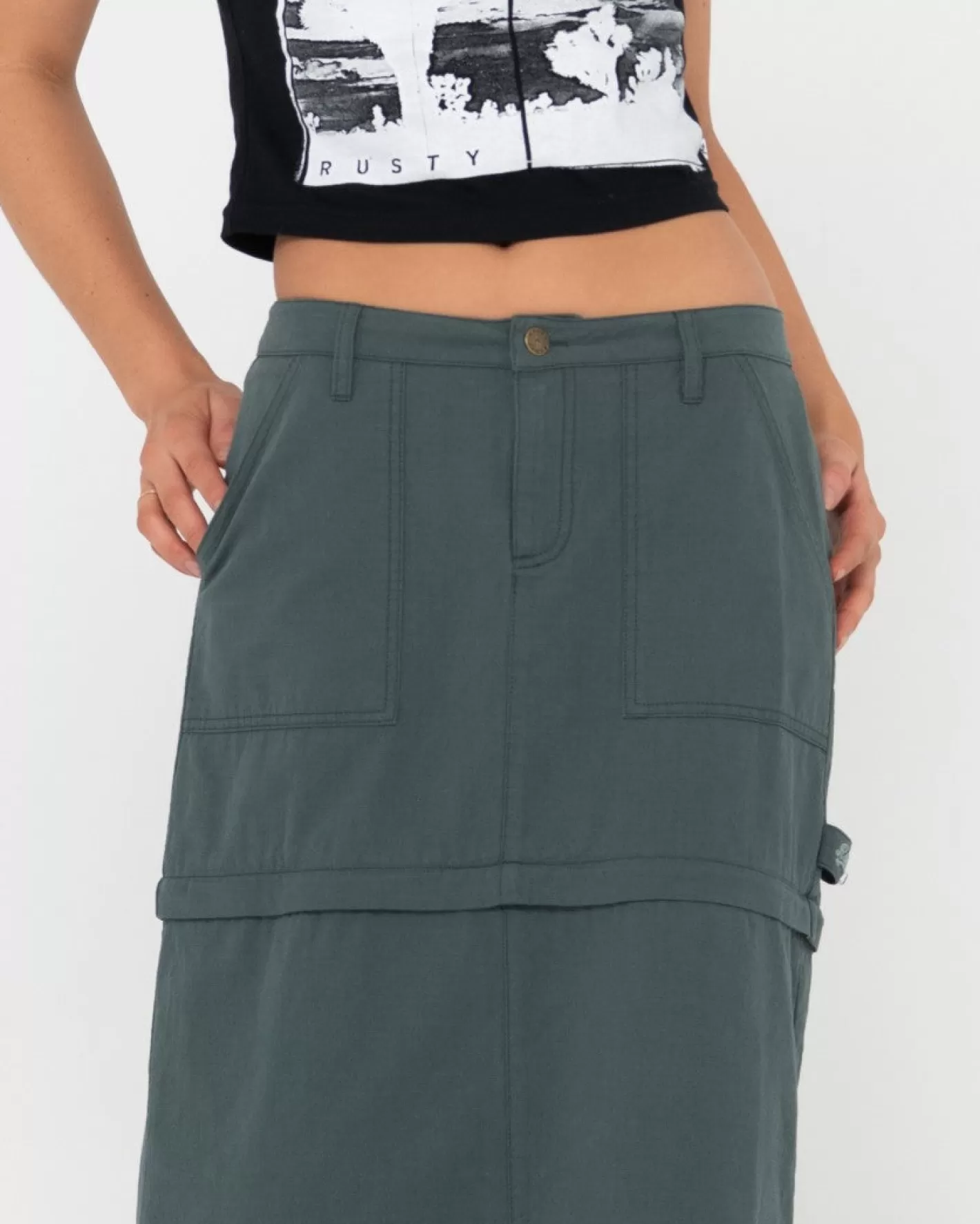Mujer Rusty Falda Larga Billie De Talle Bajo, Antidesgarro Y Con Cremallera