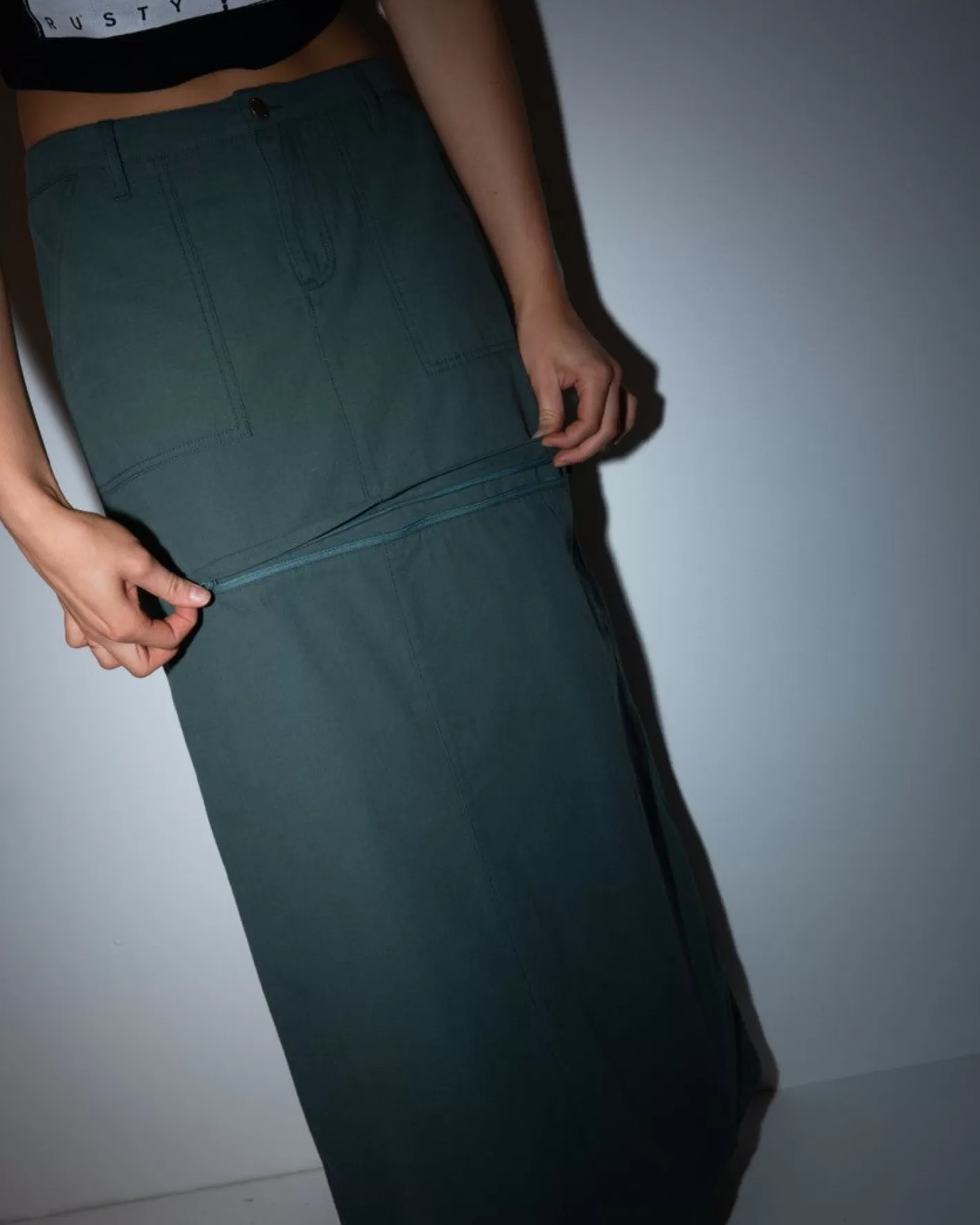 Mujer Rusty Falda Larga Billie De Talle Bajo, Antidesgarro Y Con Cremallera