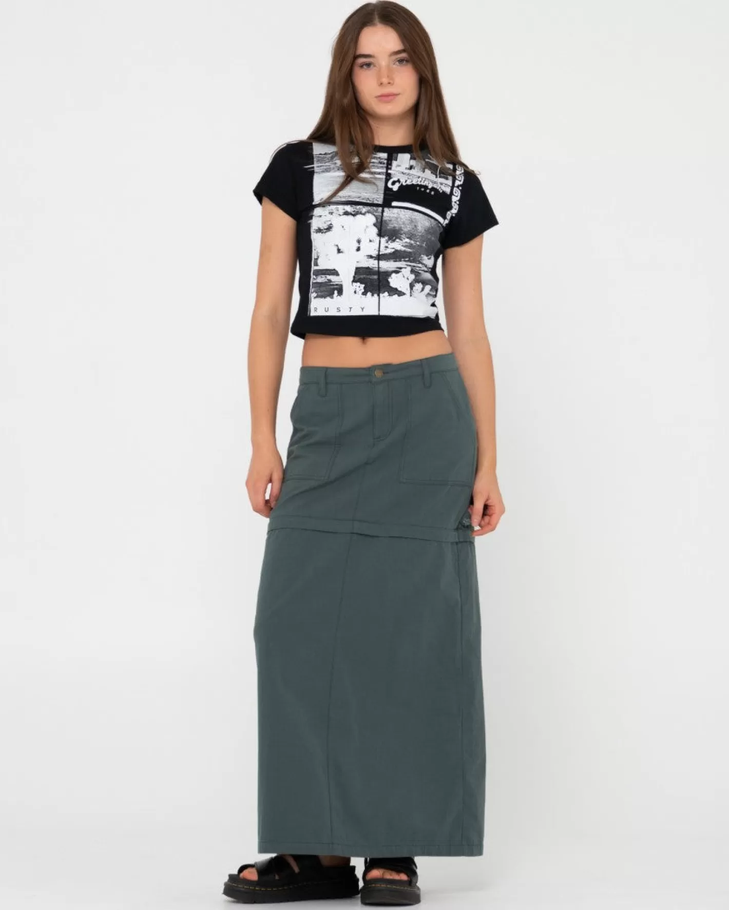 Mujer Rusty Falda Larga Billie De Talle Bajo, Antidesgarro Y Con Cremallera
