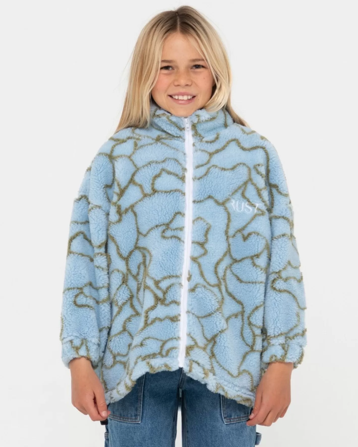 Niños Rusty Forro Polar Sherpa Con Cremallera Low Tides Para Nina