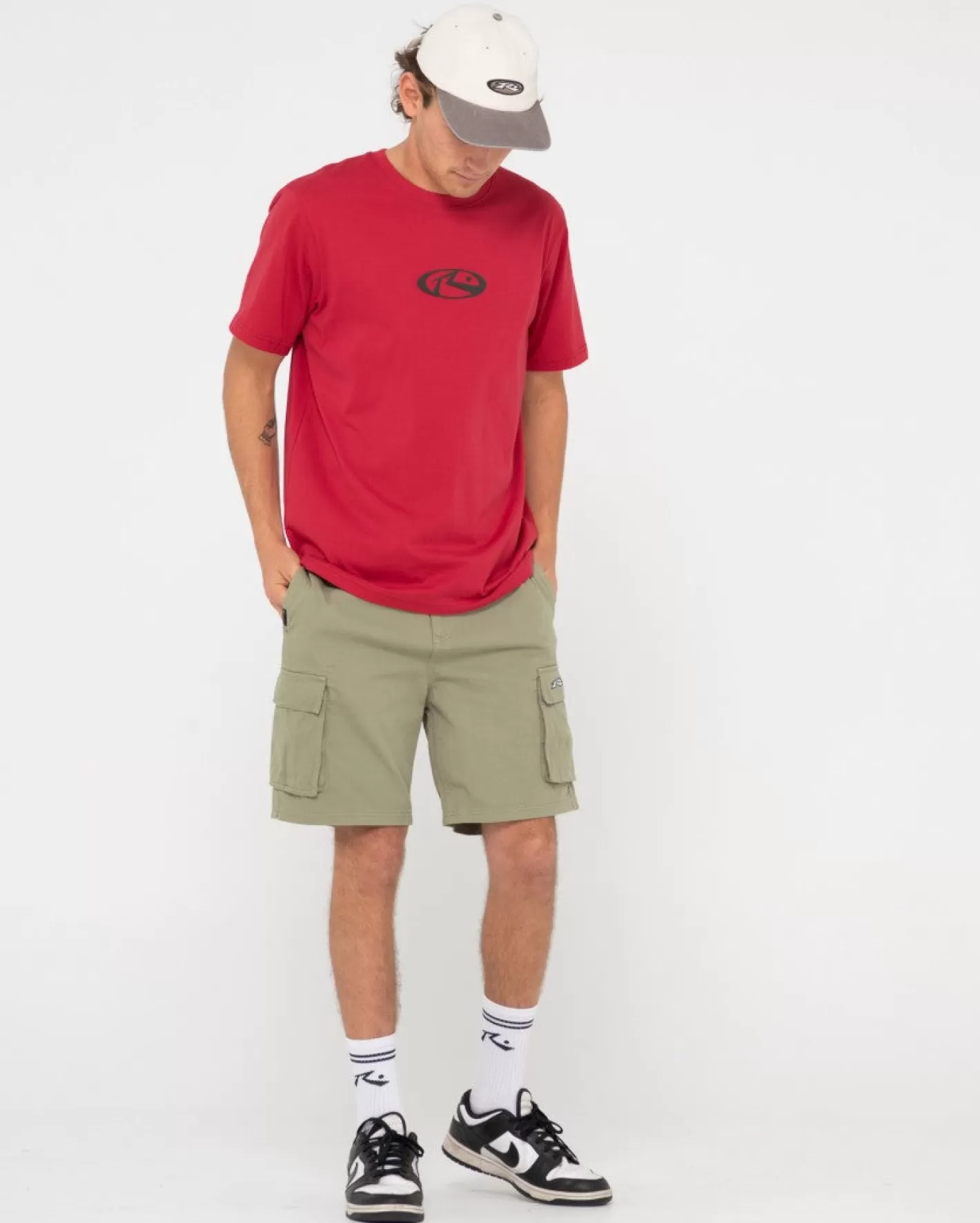 Hombre Rusty Gorra De Papa Bordada Con Lavado Vintage Kick Flip