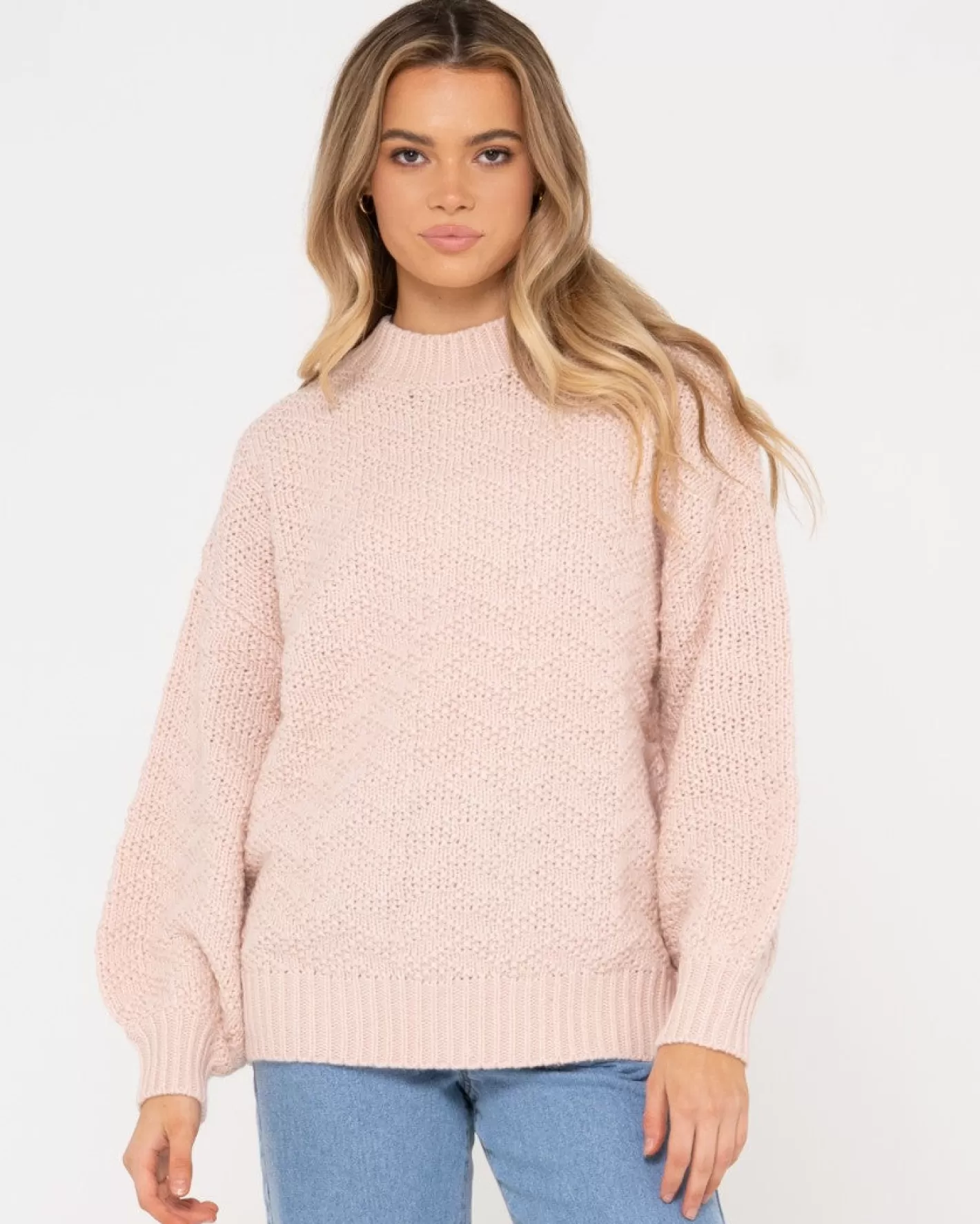 Mujer Rusty Jersey De Punto Grueso Y Relajado Con Cuello Redondo De Loulou