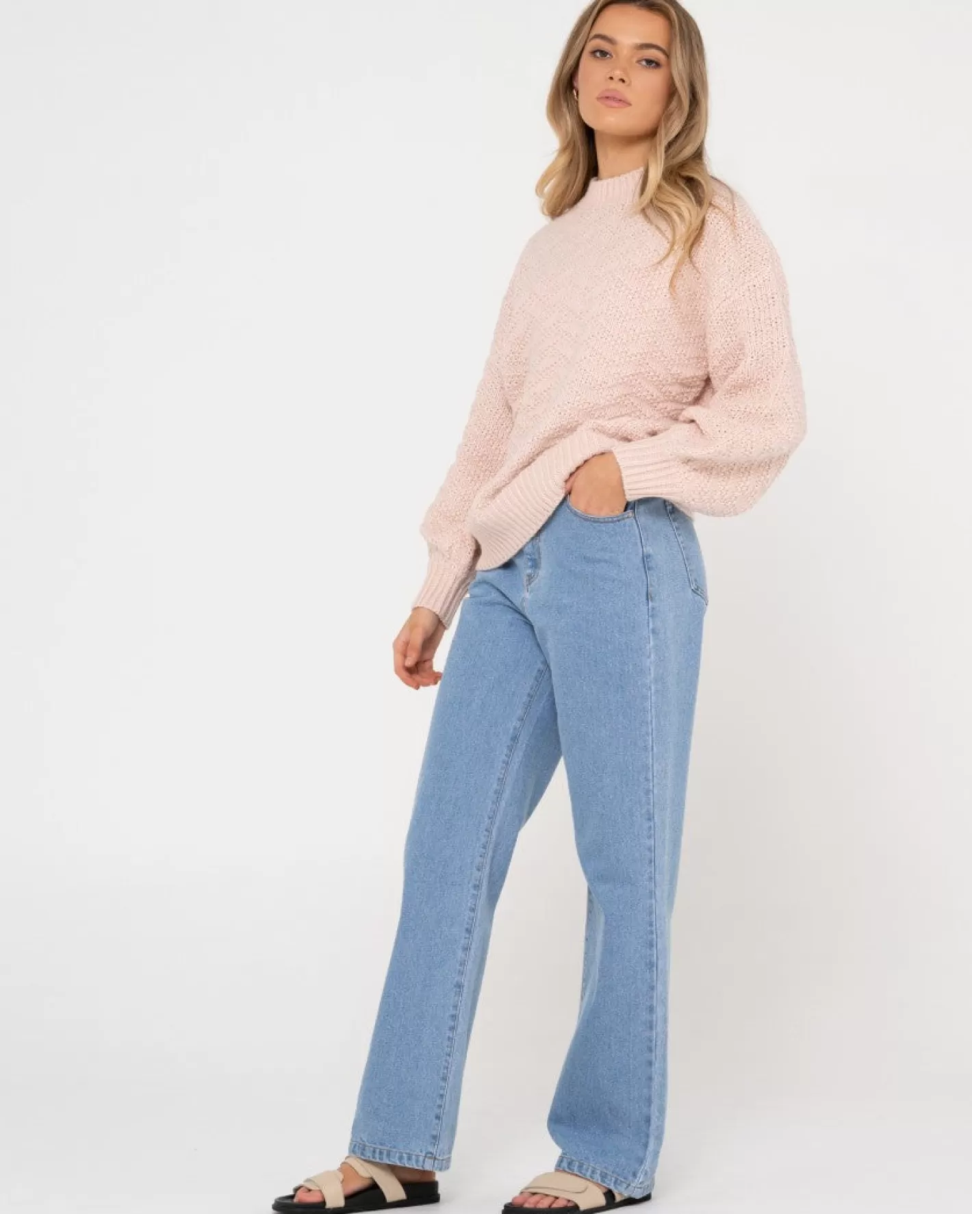 Mujer Rusty Jersey De Punto Grueso Y Relajado Con Cuello Redondo De Loulou