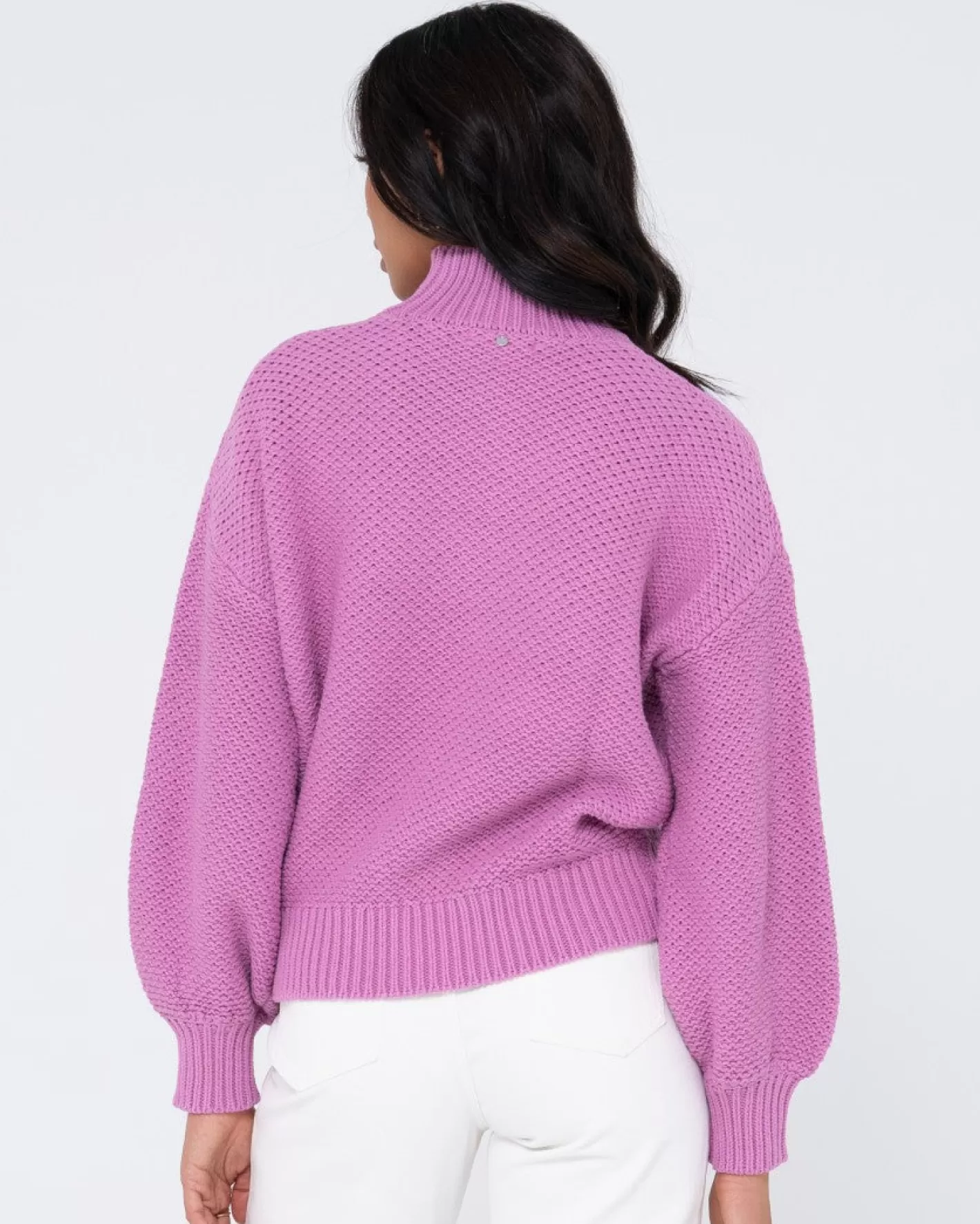Mujer Rusty Jersey De Punto Grueso Y Relajado Con Cuello Simulado Marlow