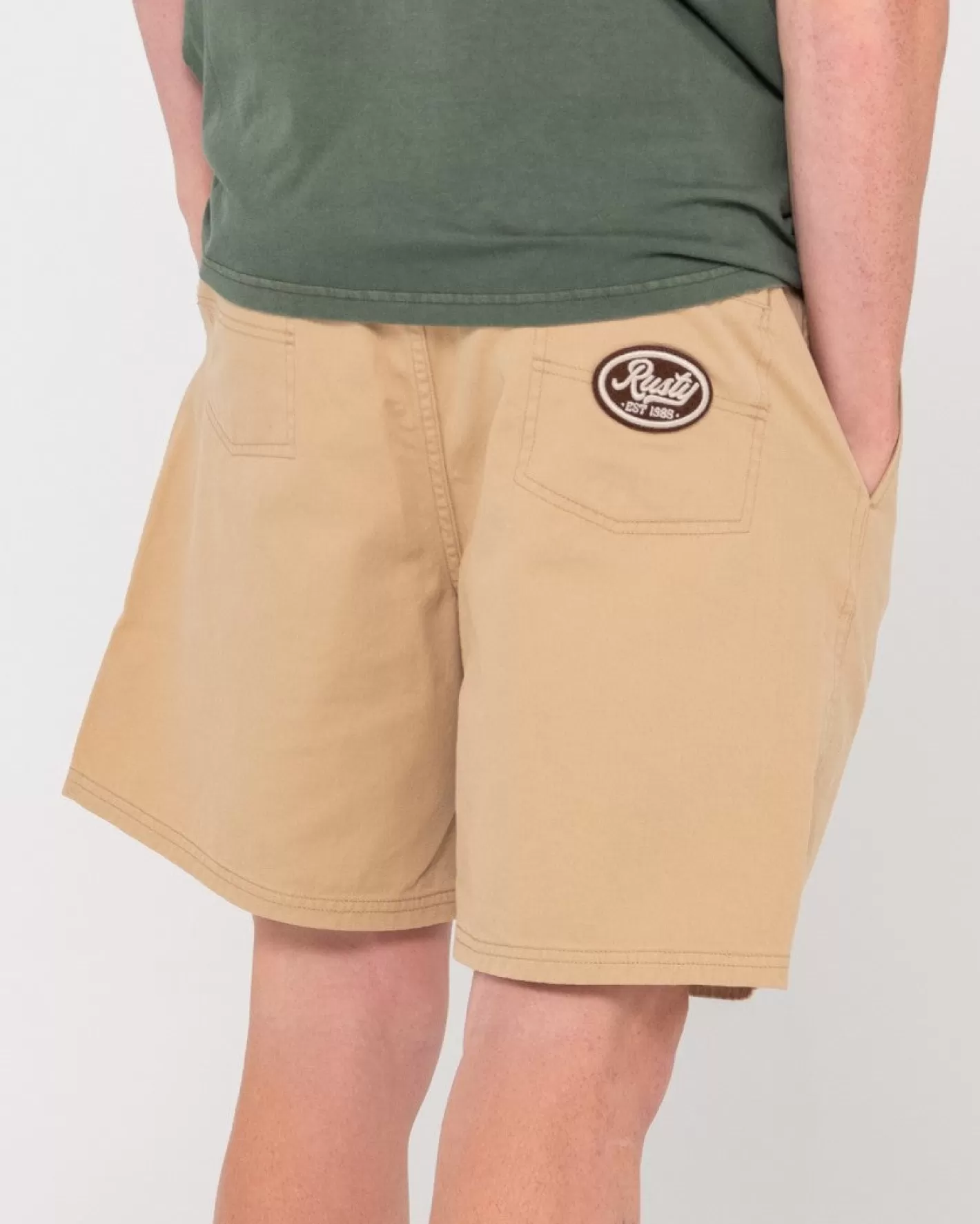 Hombre Rusty Manila Folder Heritage Pantalon Corto Elastico