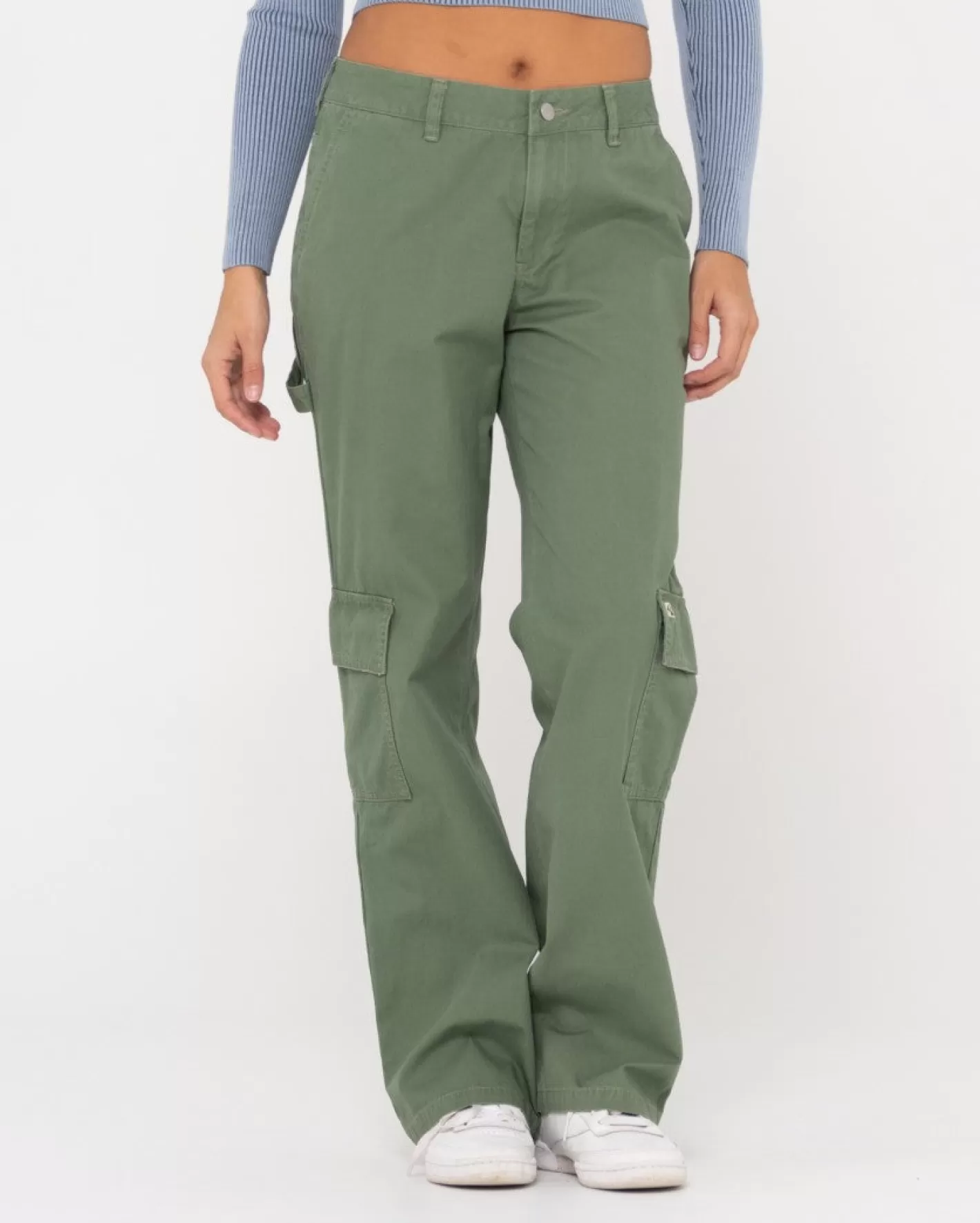 Mujer Rusty Pantalon Cargo Recto De Talle Bajo Cade