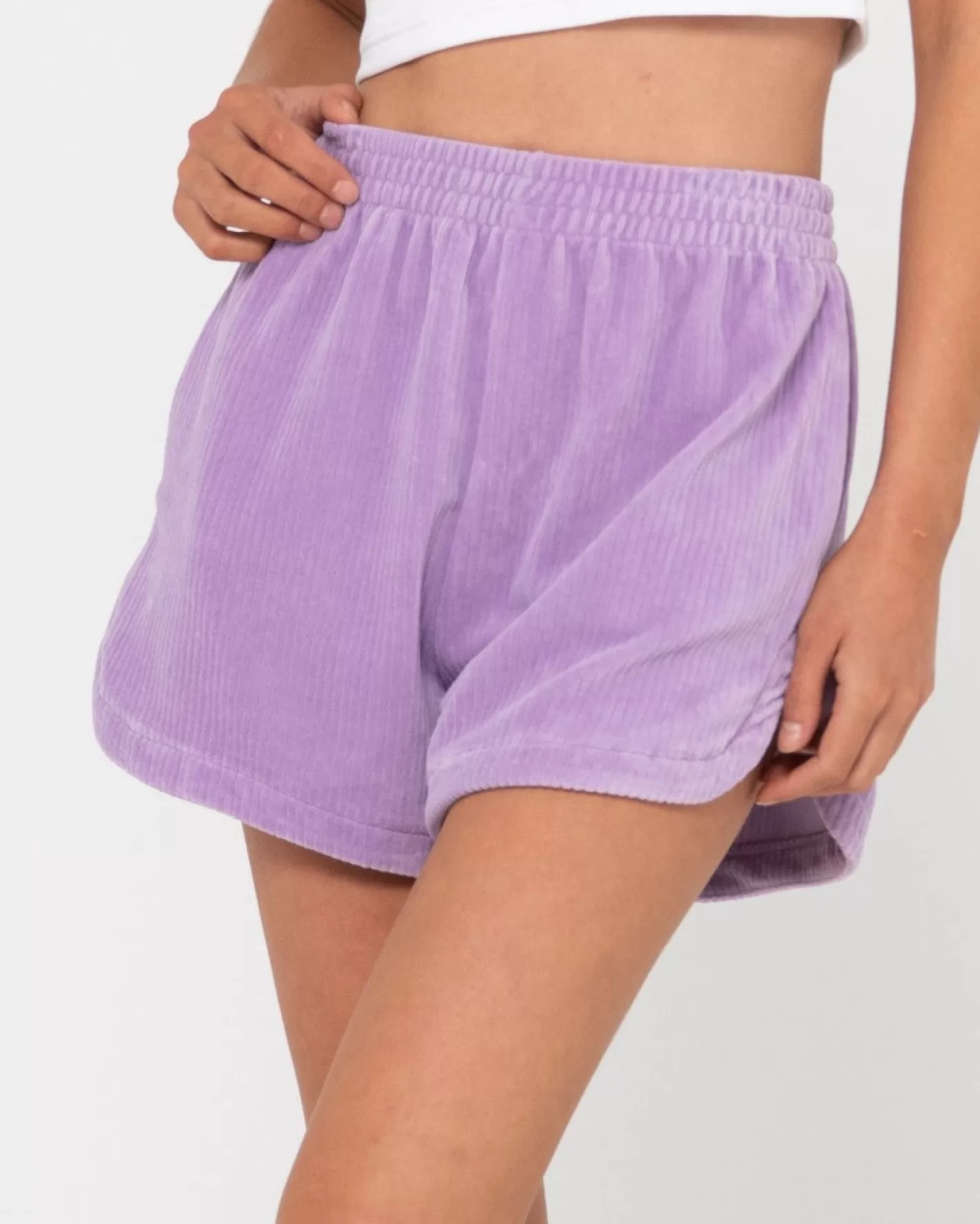 Mujer Rusty Pantalon Corto Bronte De Pana De Talle Alto