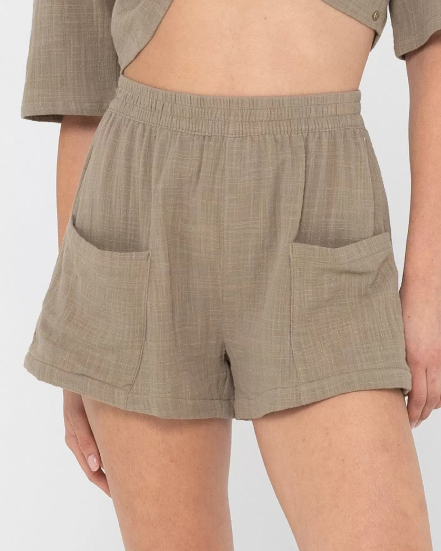 Mujer Rusty Pantalon Corto Con Cintura Elástica En Algun Lugar