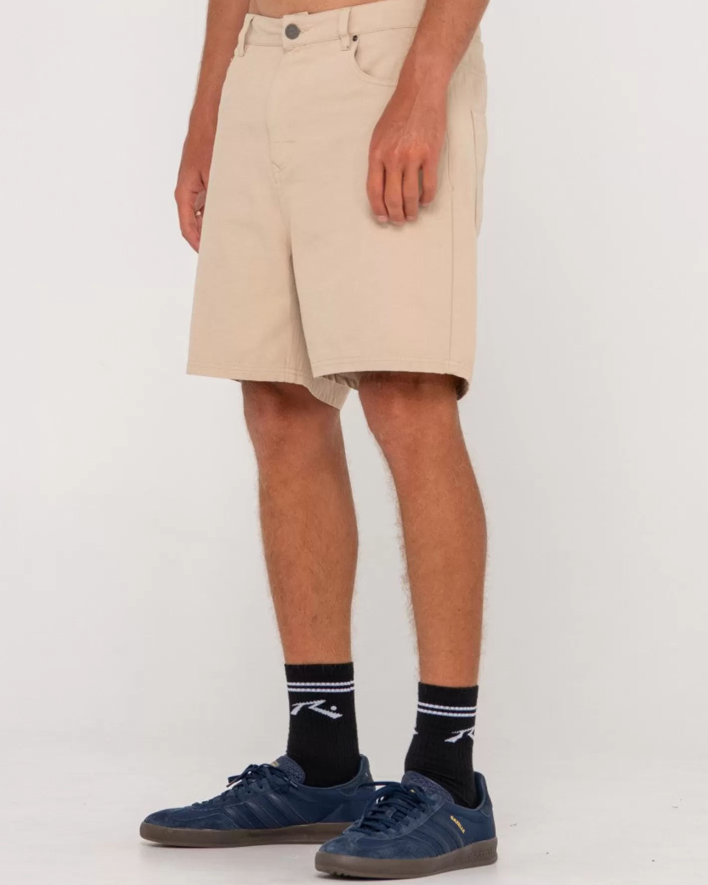 Hombre Rusty Pantalon Corto De 5 Bolsillos Con Lavado Vintage The Bruce