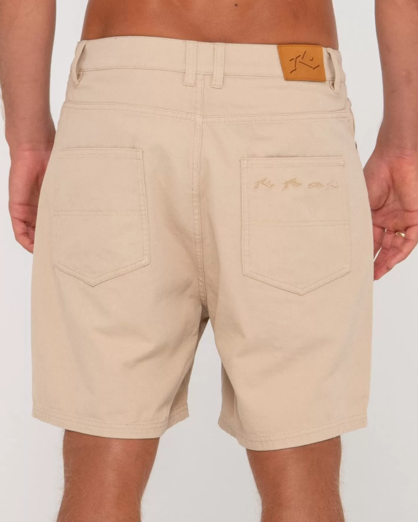 Hombre Rusty Pantalon Corto De 5 Bolsillos Con Lavado Vintage The Bruce