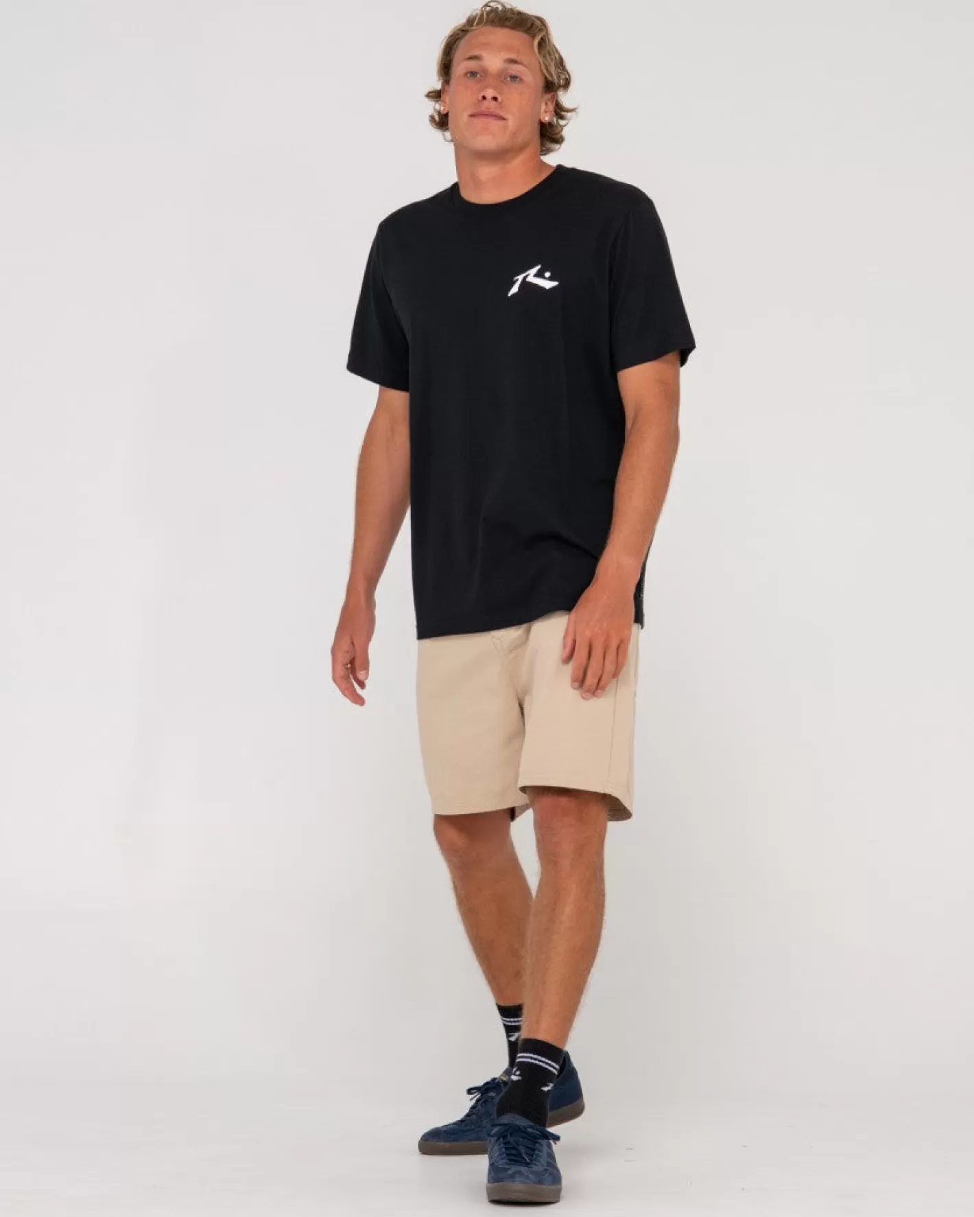 Hombre Rusty Pantalon Corto De 5 Bolsillos Con Lavado Vintage The Bruce