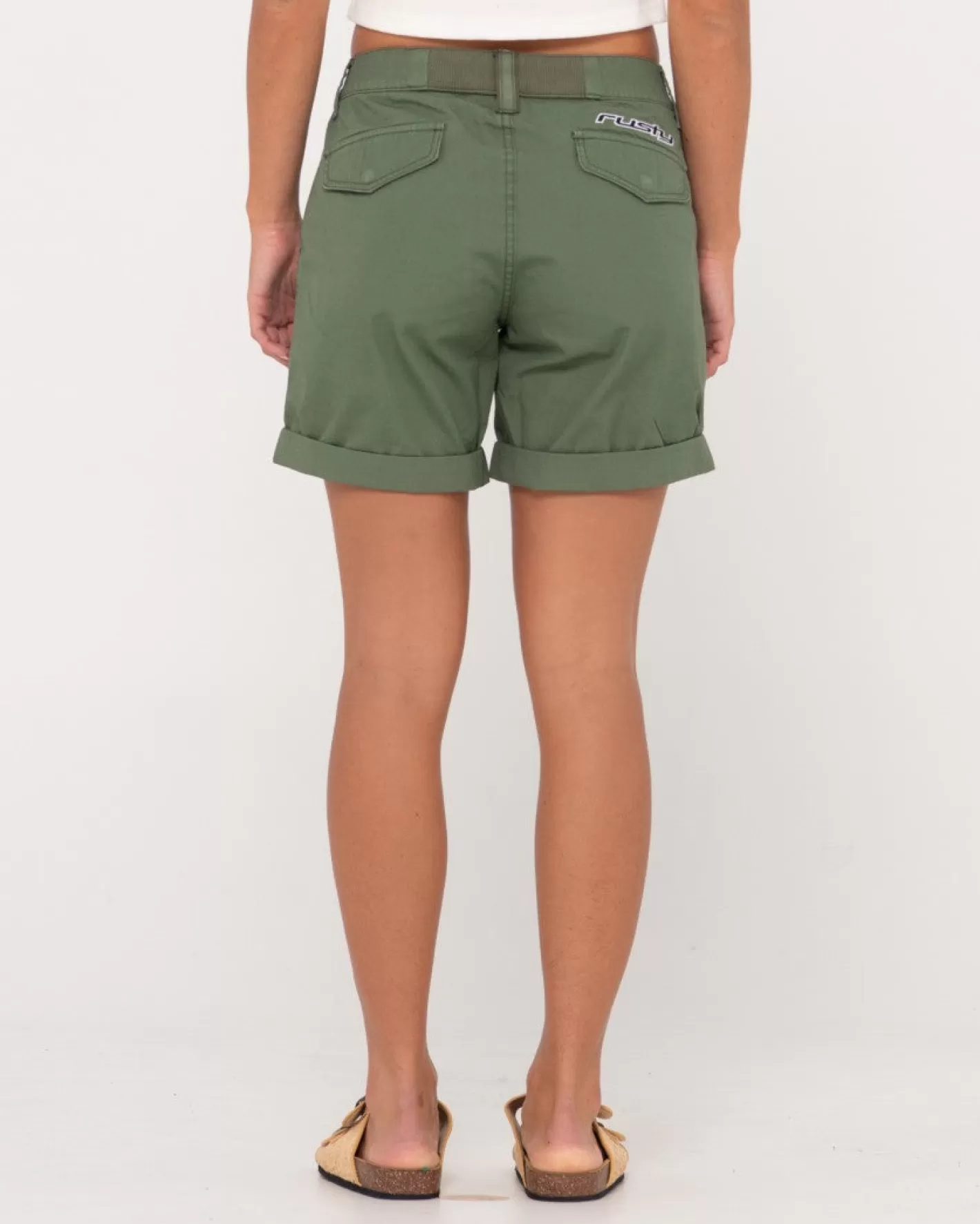 Mujer Rusty Pantalon Corto De Lona De Talle Bajo Cadet