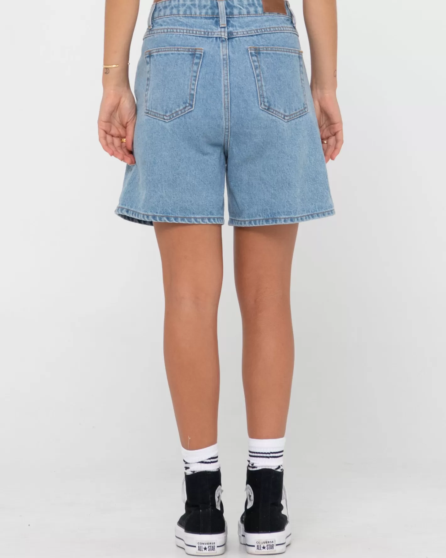 Mujer Rusty Pantalon Corto De Mezclilla De Talle Alto Chipre