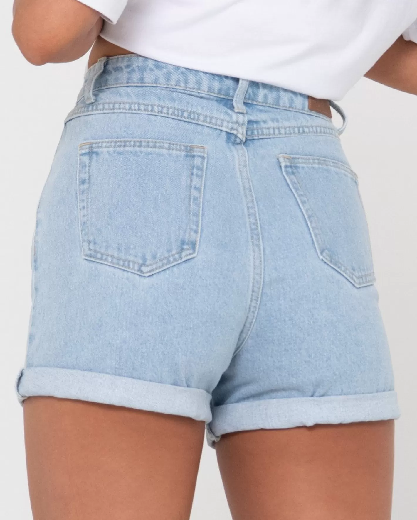 Mujer Rusty Pantalon Corto De Mezclilla De Talle Alto Chipre
