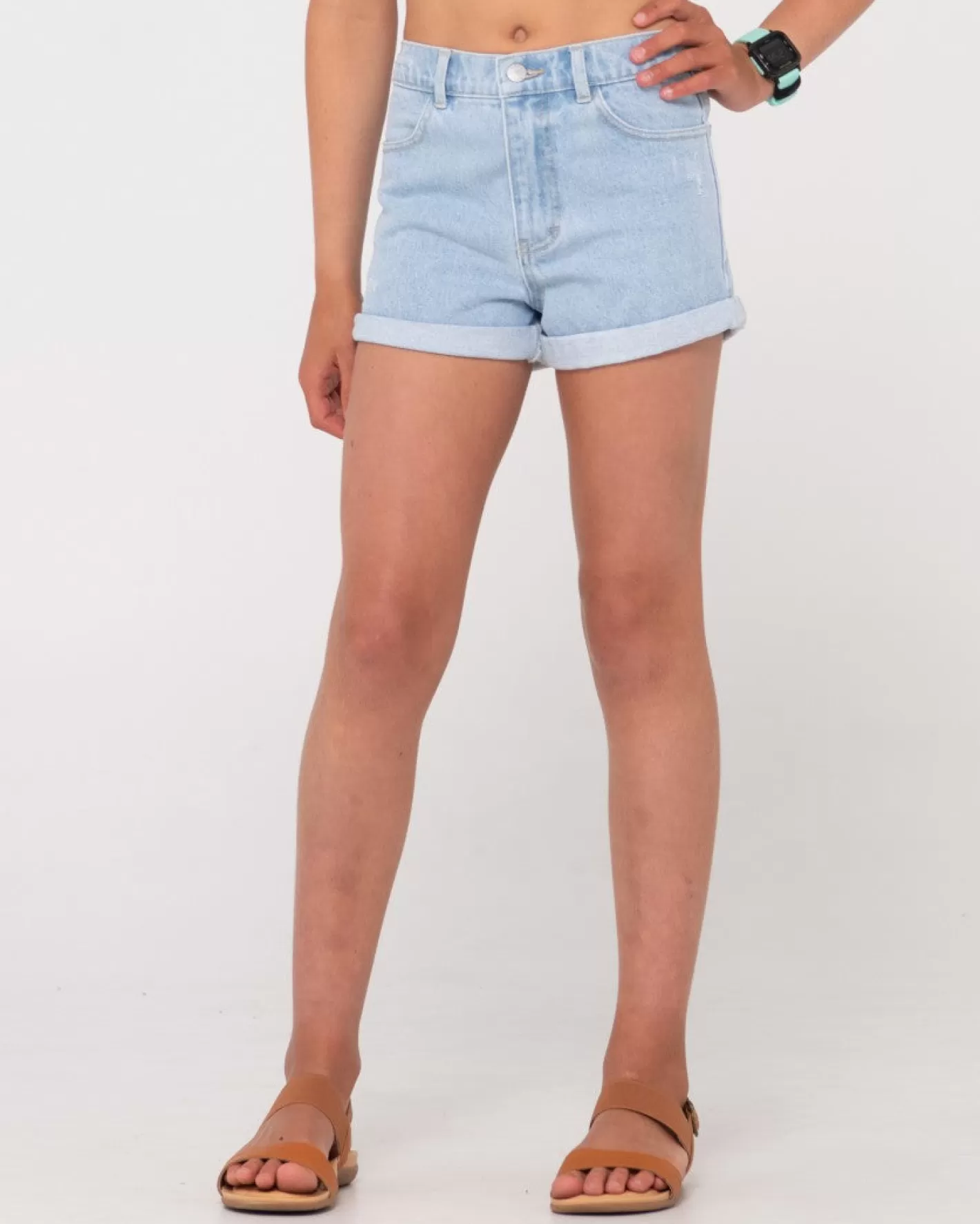 Niños Rusty Pantalon Corto De Mezclilla Enrollado Suerte Para Nina