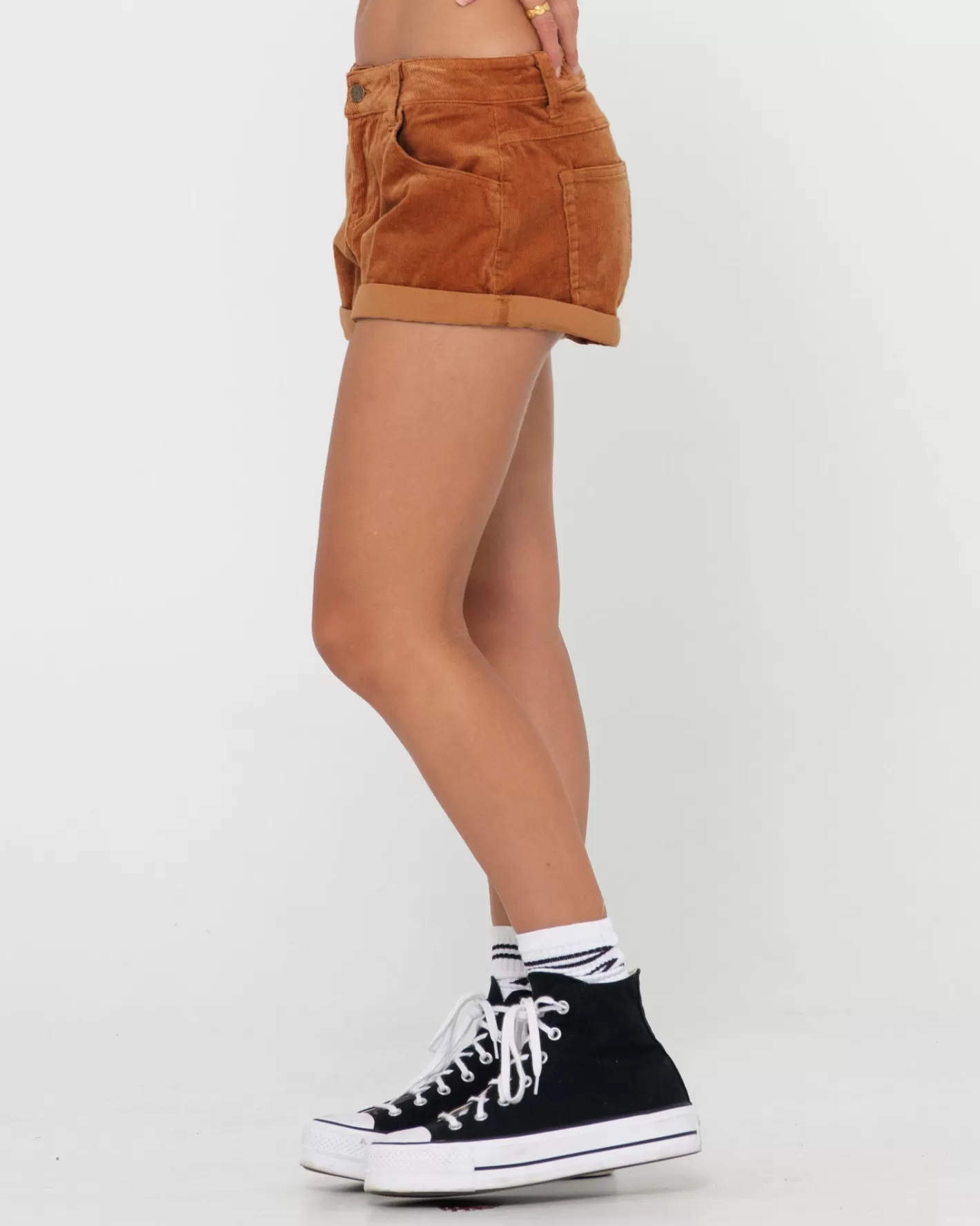 Mujer Rusty Pantalon Corto De Pana De Talle Bajo No Secret