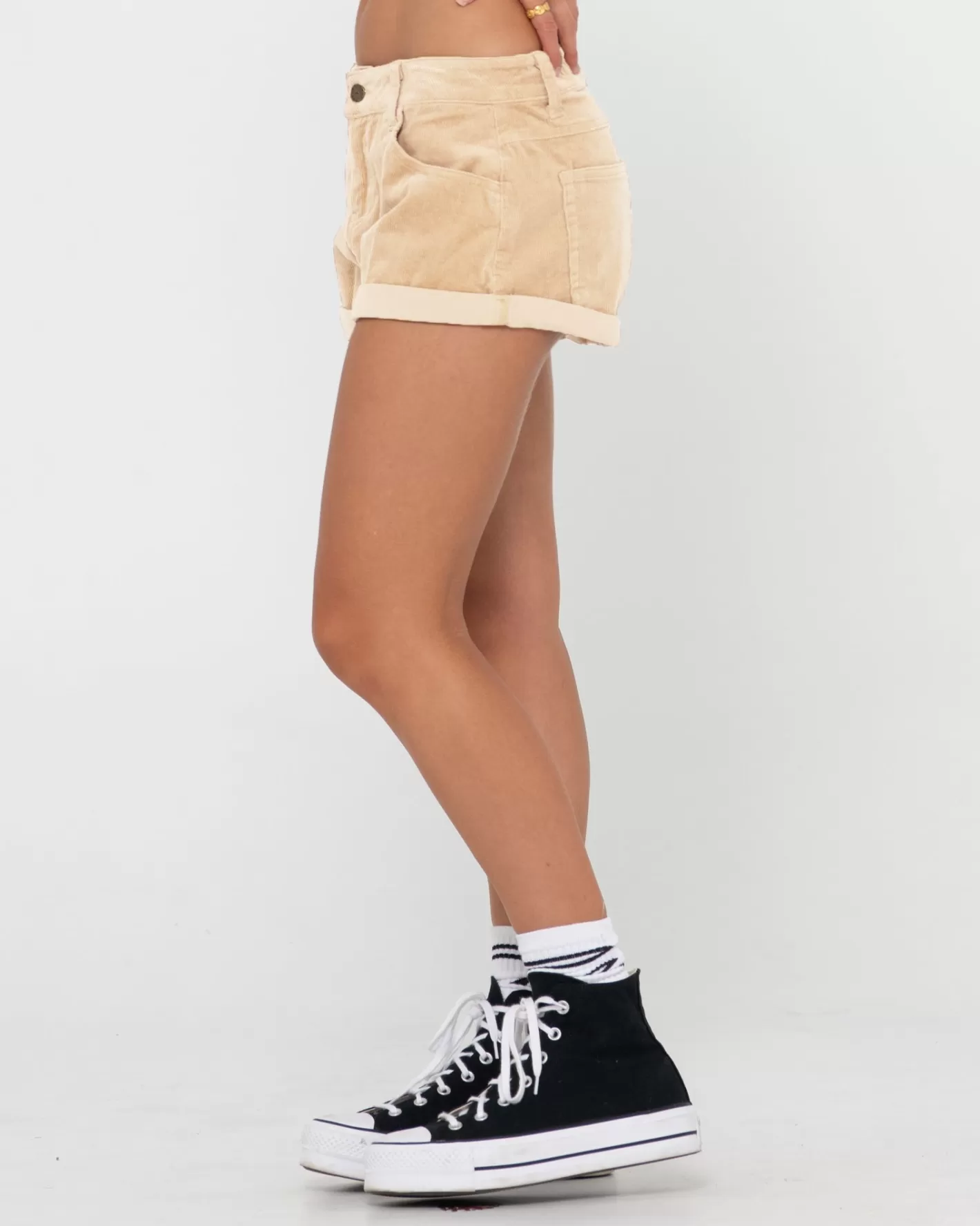Mujer Rusty Pantalon Corto De Pana De Talle Bajo No Secret