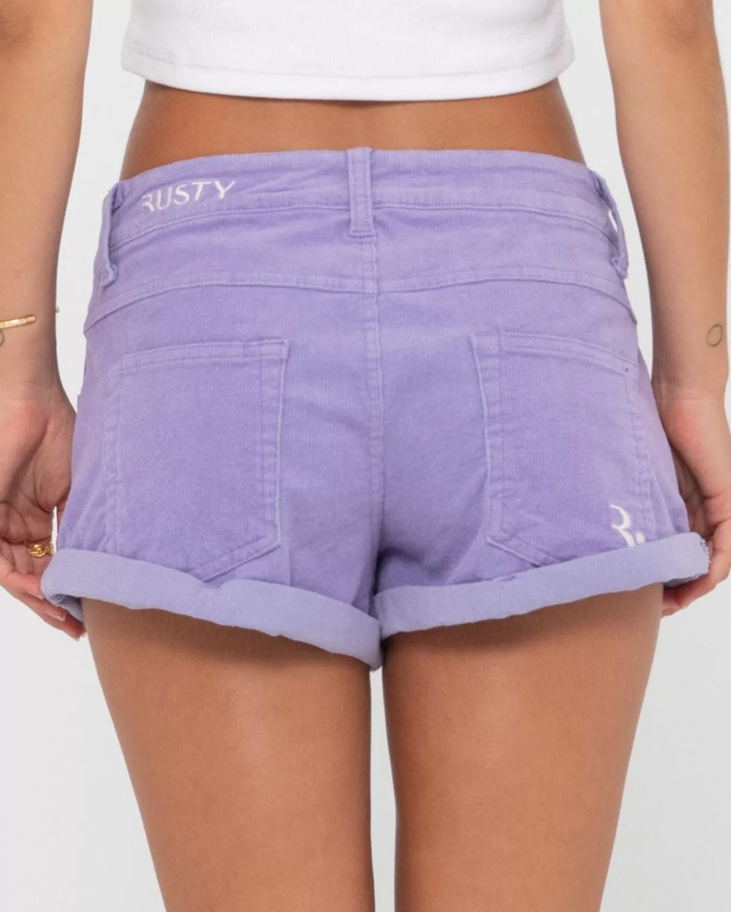 Mujer Rusty Pantalon Corto De Pana De Talle Bajo No Secret
