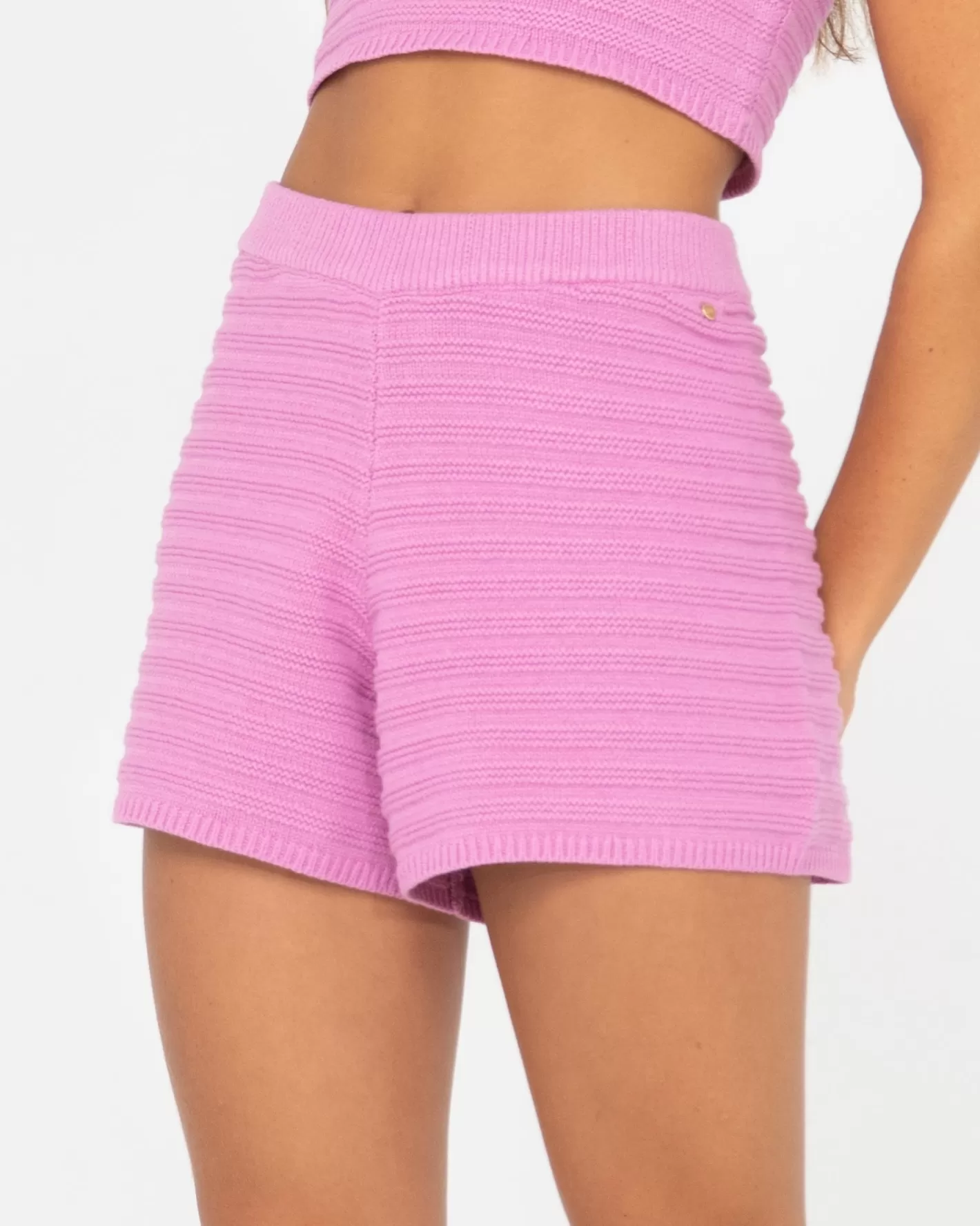 Mujer Rusty Pantalon Corto De Punto Elba De Talle Alto