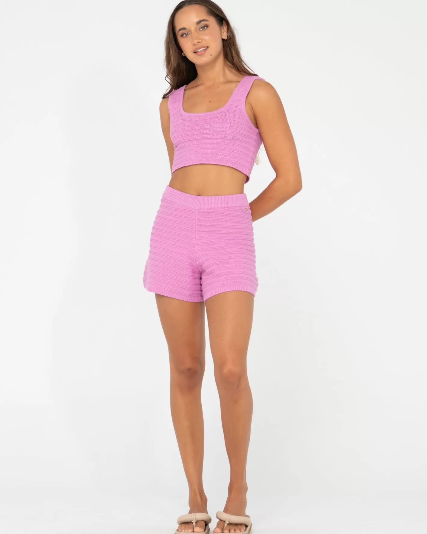 Mujer Rusty Pantalon Corto De Punto Elba De Talle Alto