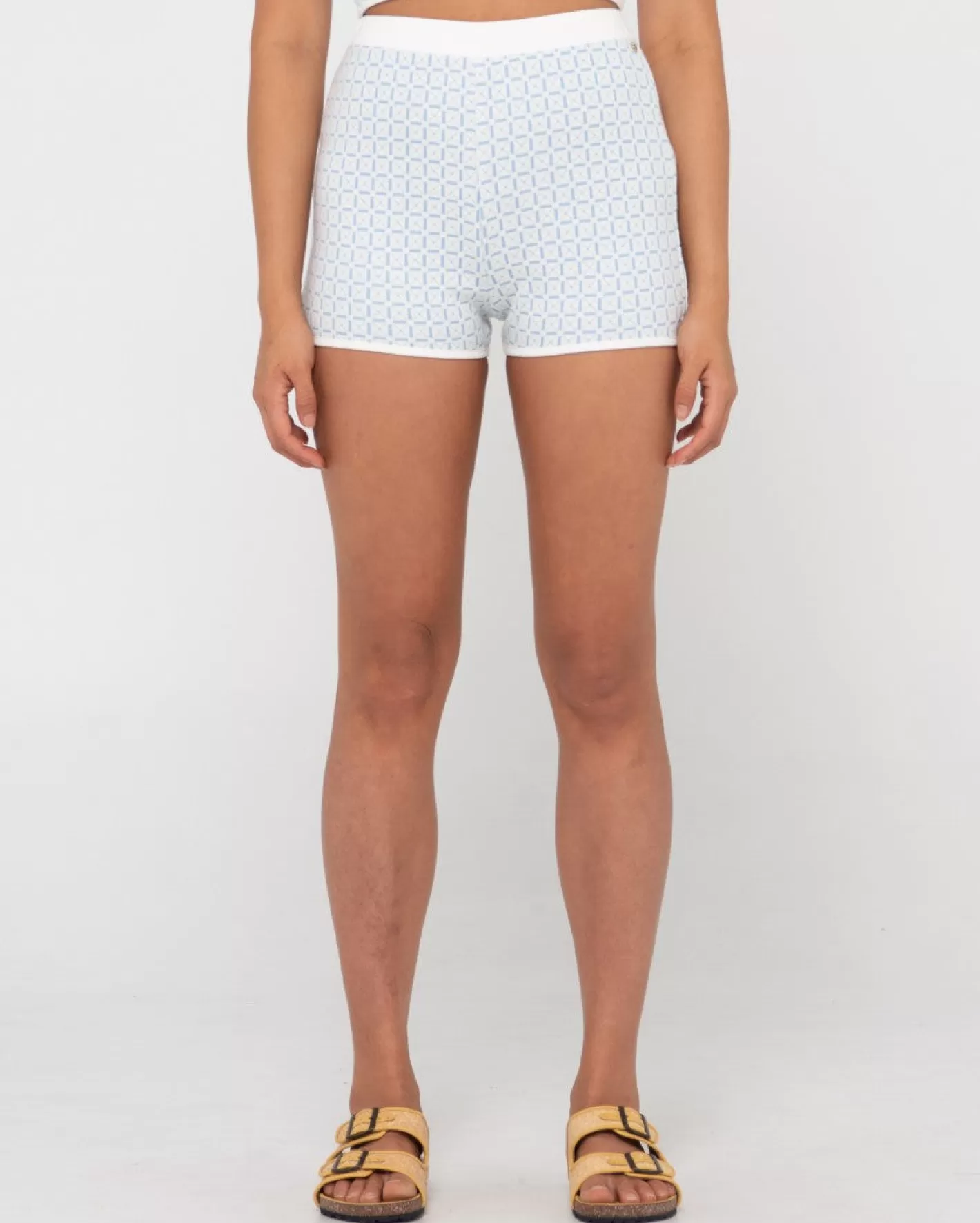 Mujer Rusty Pantalon Corto De Punto Spencer De Talle Alto