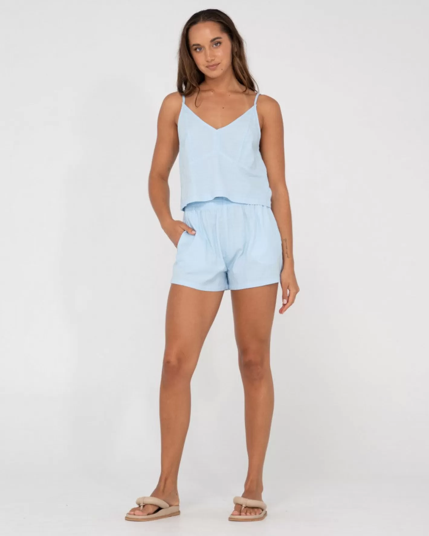 Mujer Rusty Pantalon Corto De Salon De Ajuste Relajado Sweet Water