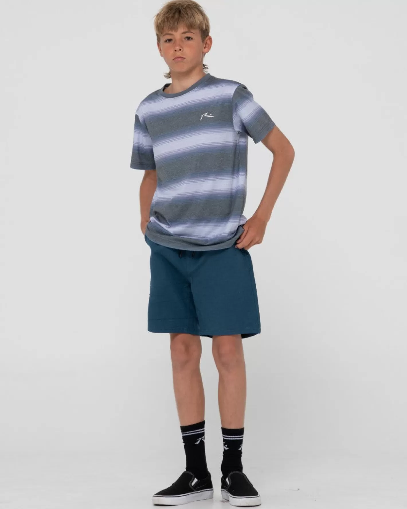 Niños Rusty Pantalon Corto Elastico De Lino Overtone Para Nino