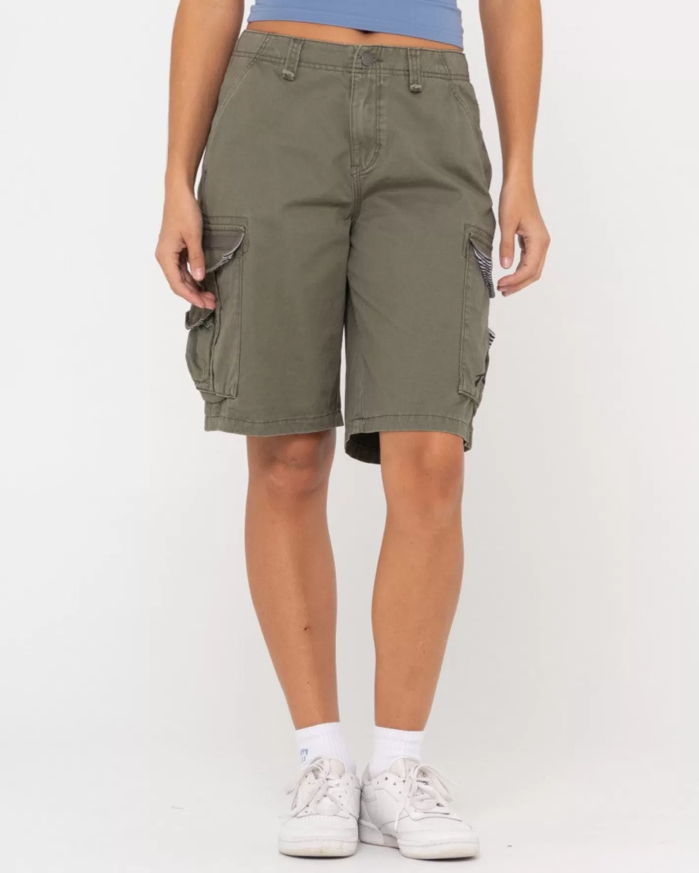 Mujer Rusty Pantalon Corto Tipo Cargo De Corte Holgado Y Talle Bajo Para Nina Tank Girl