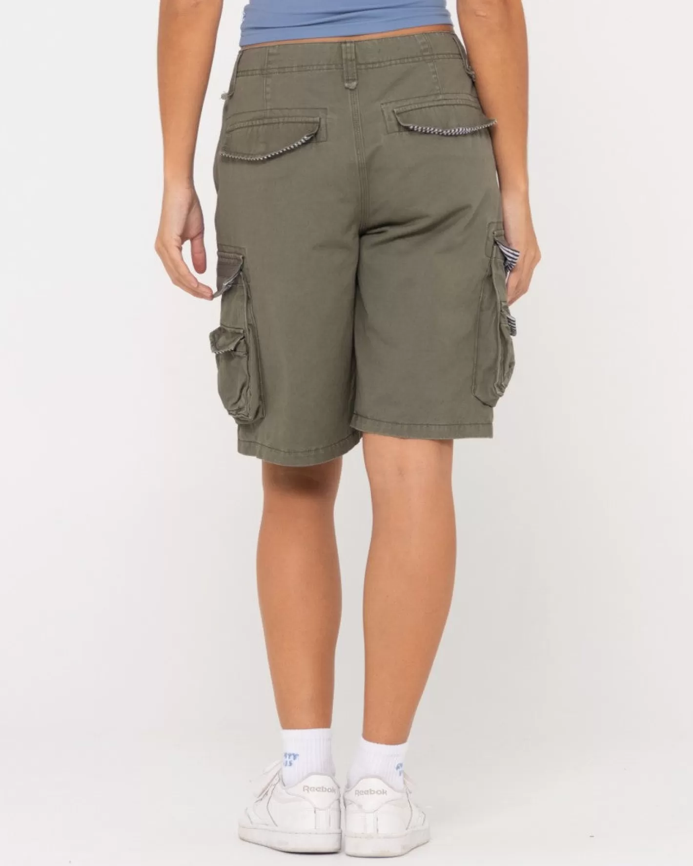 Mujer Rusty Pantalon Corto Tipo Cargo De Corte Holgado Y Talle Bajo Para Nina Tank Girl