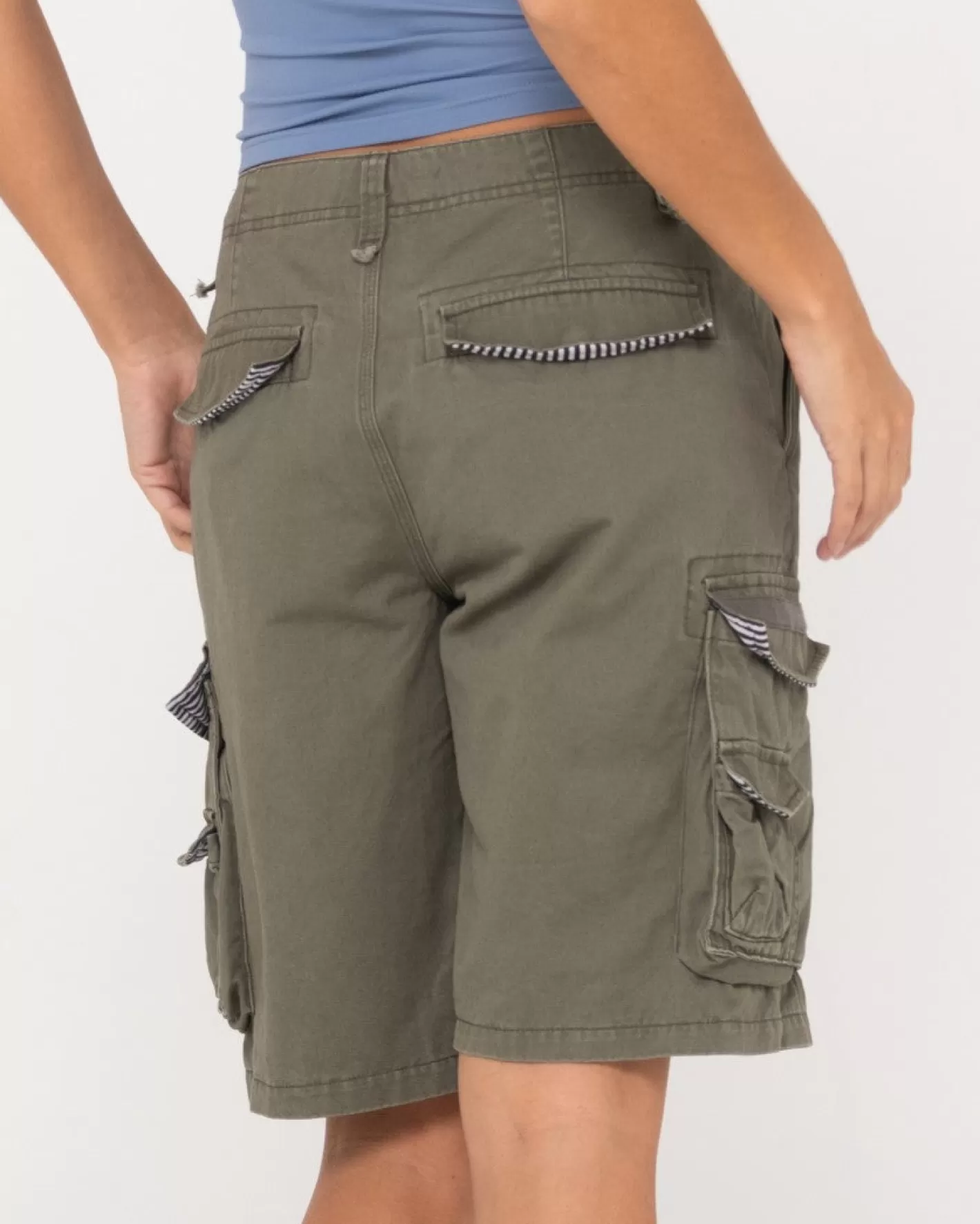 Mujer Rusty Pantalon Corto Tipo Cargo De Corte Holgado Y Talle Bajo Para Nina Tank Girl