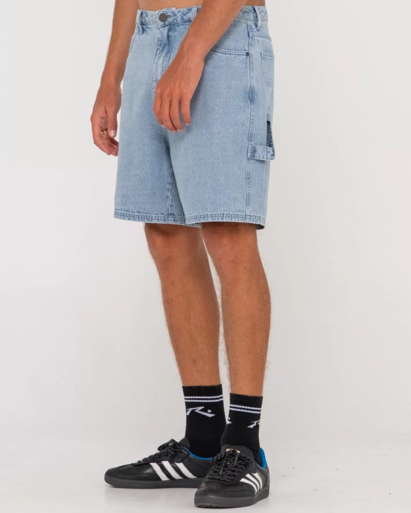 Hombre Rusty Pantalon Corto Tipo Walkshort De Mezclilla Estilo Peto
