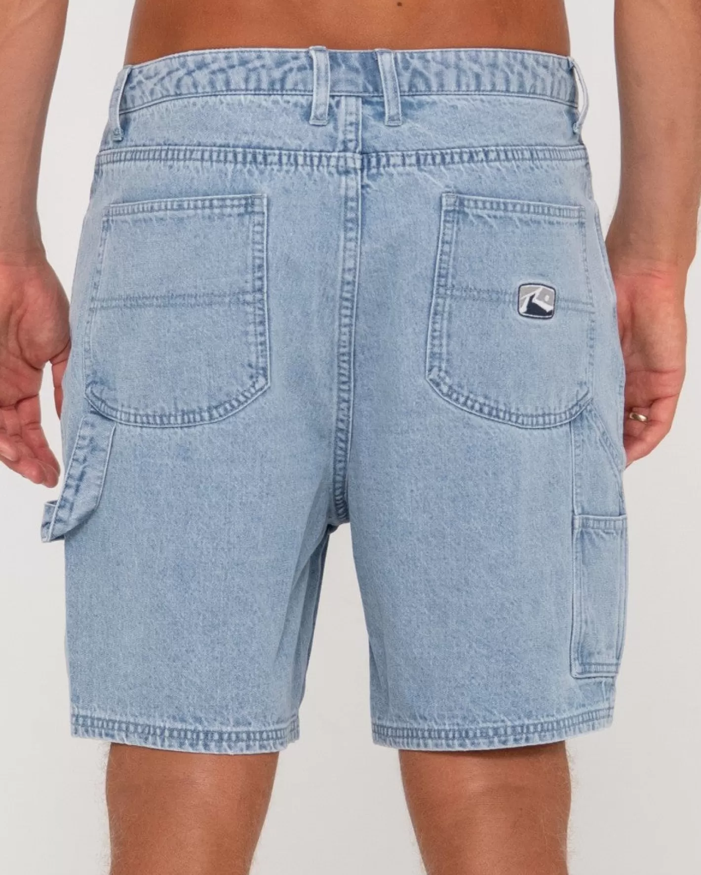 Hombre Rusty Pantalon Corto Tipo Walkshort De Mezclilla Estilo Peto