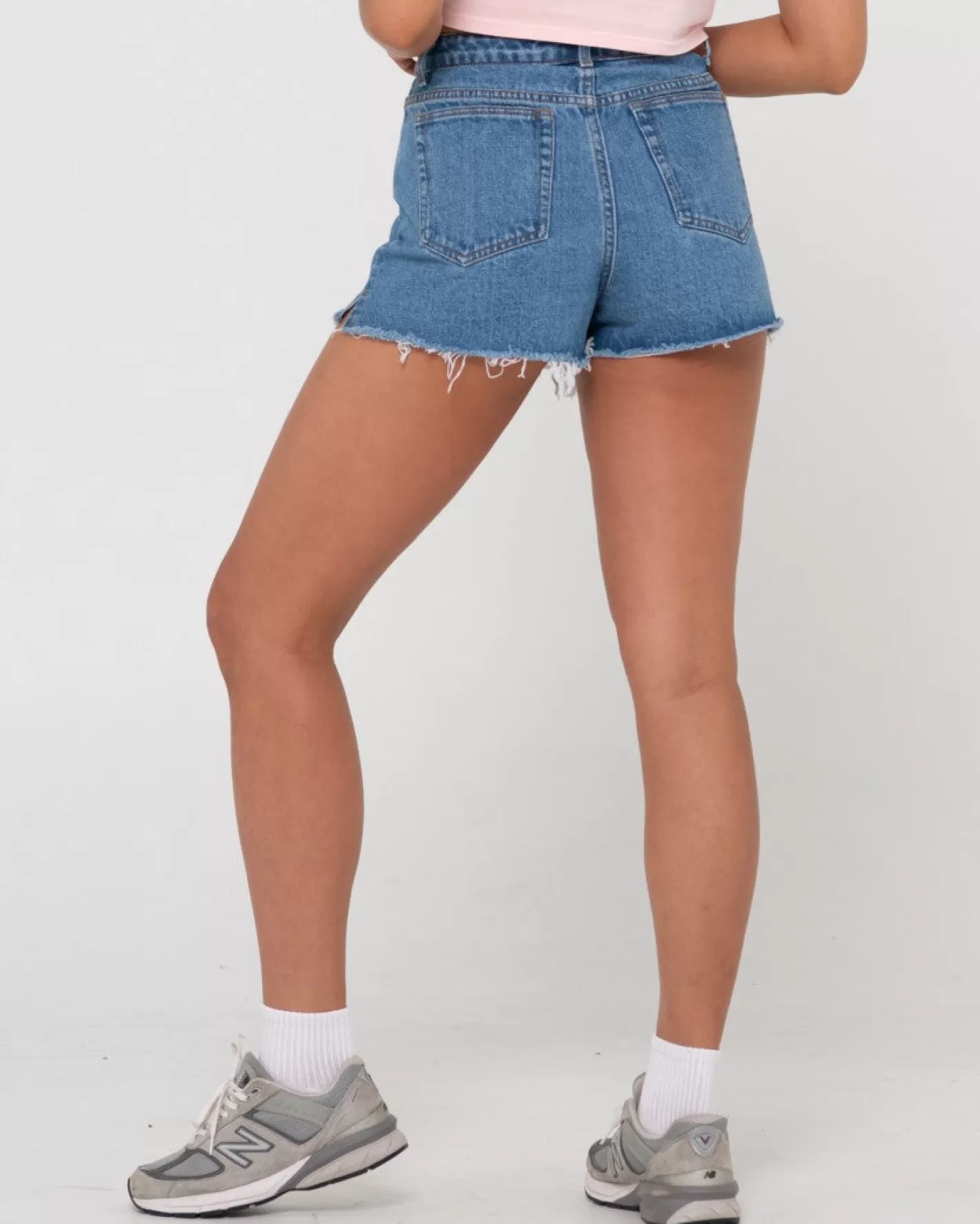 Mujer Rusty Pantalon Corto Vaquero De Talle Alto Acampanado Penny Kick