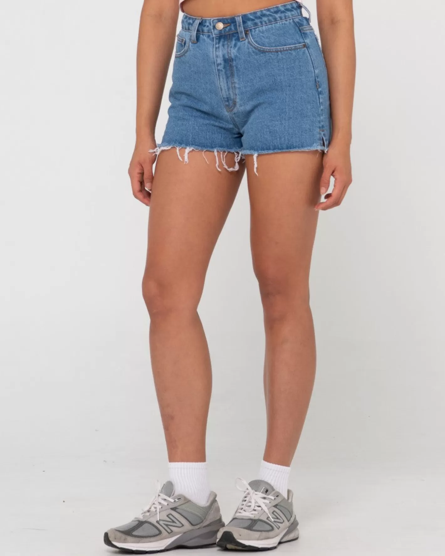 Mujer Rusty Pantalon Corto Vaquero De Talle Alto Acampanado Penny Kick