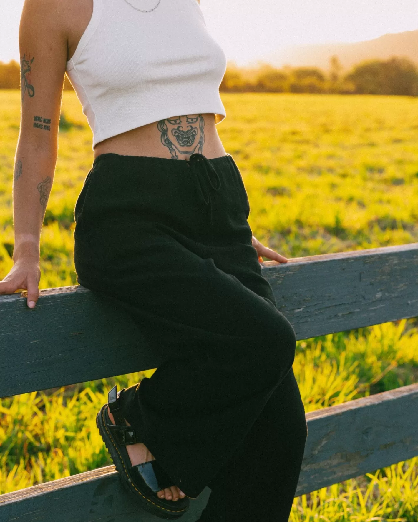 Mujer Rusty Pantalon De Lino De Corte Relajado Y Talle Alto Carolina