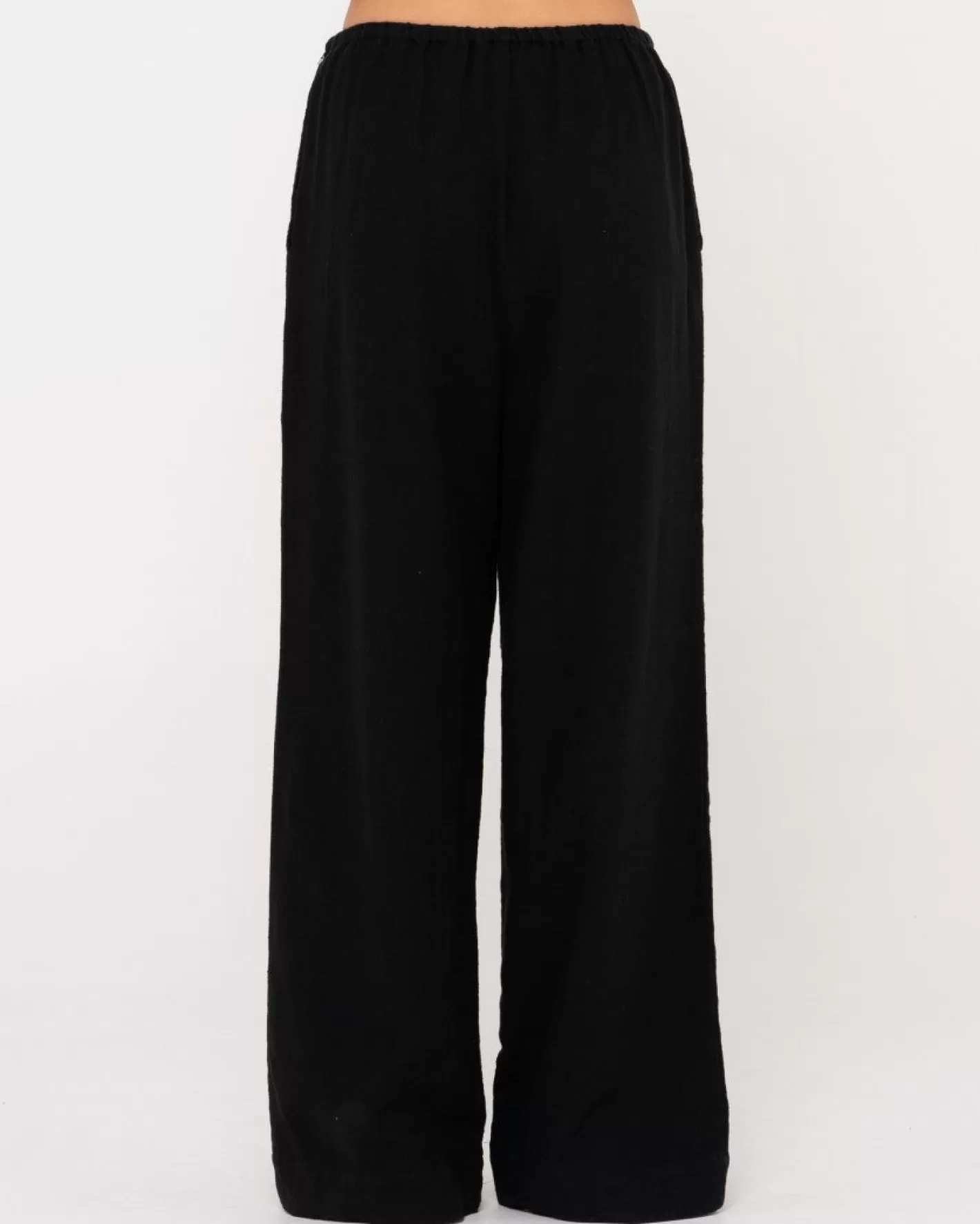 Mujer Rusty Pantalon De Lino De Corte Relajado Y Talle Alto Carolina